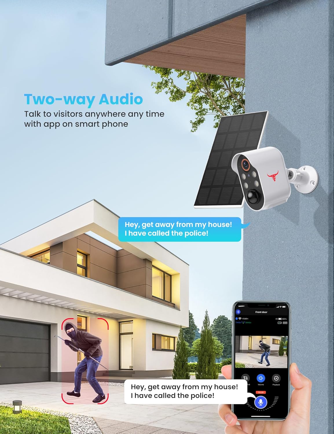 Two-way audio feature of Aiwit camera