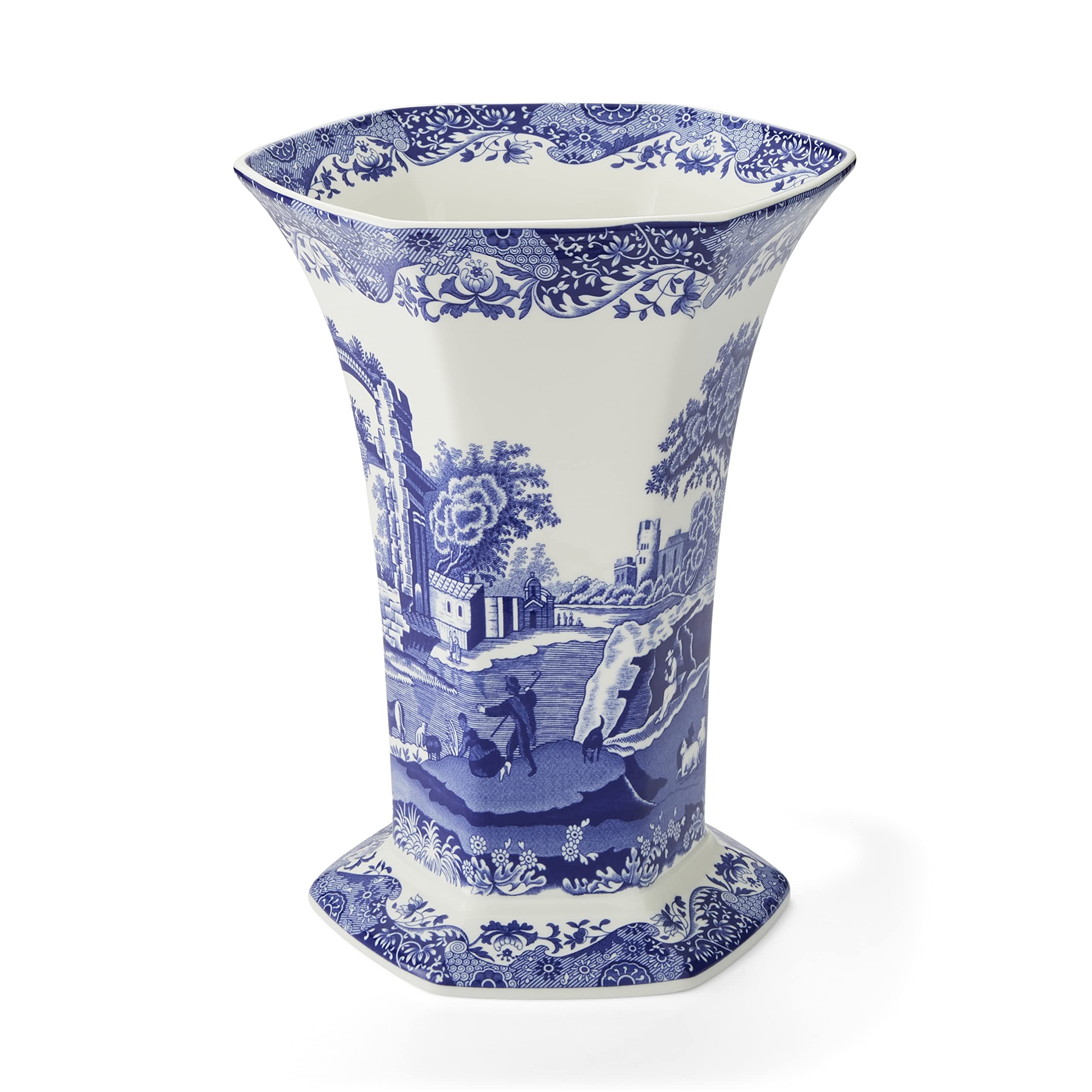 Amazon.com: Spode Blue Italian Hexagonal Vase : Home & Kitchen