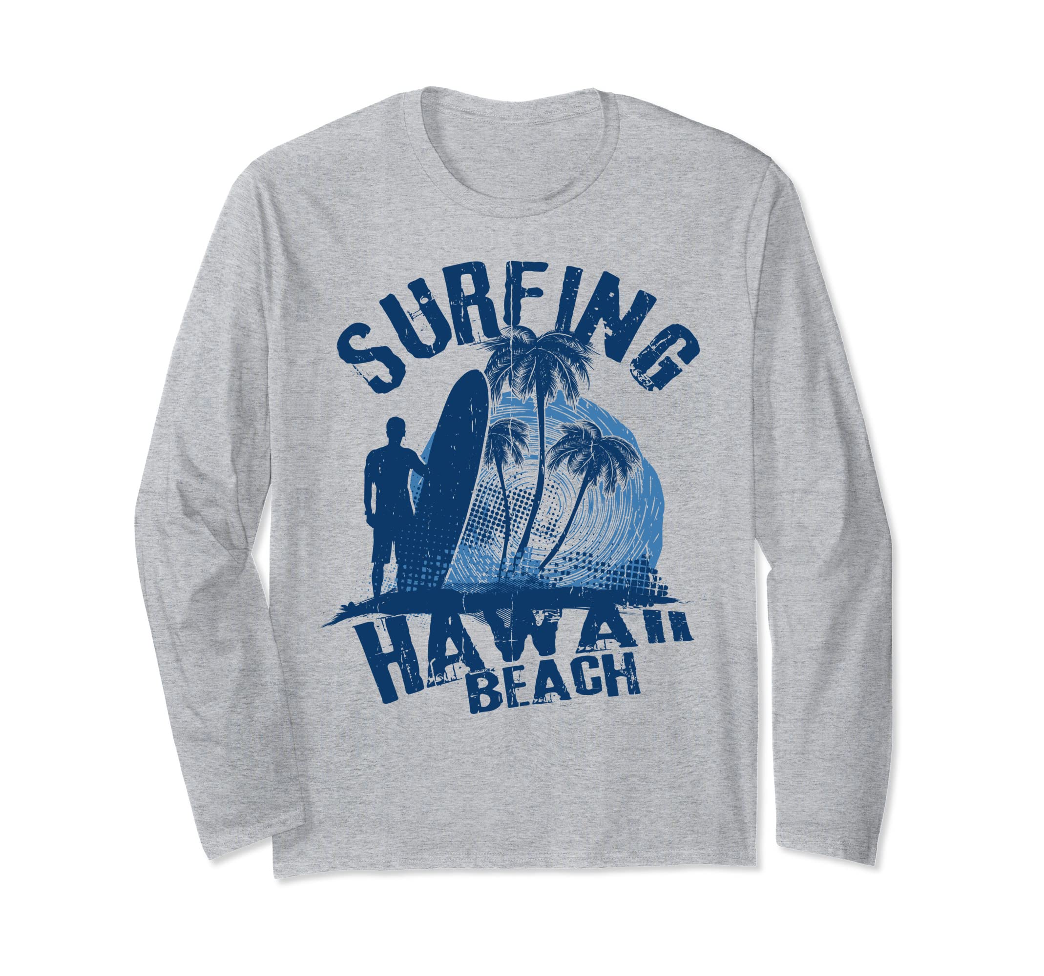Hawaii Surfing Beach Surfboard Surf Long Sleeve T-Shirt
