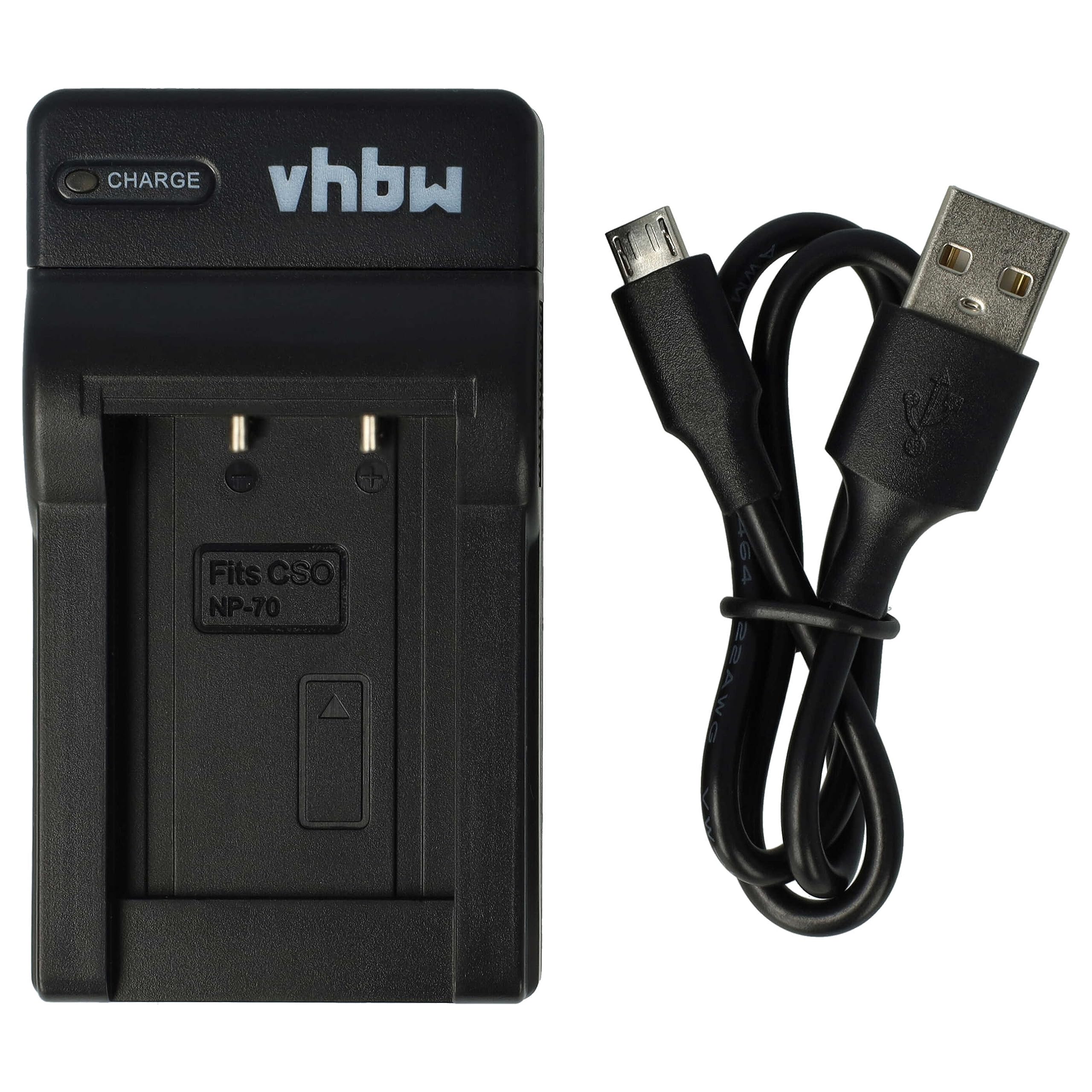 Caricabatterie USB Vhbw Per Casio Exilim EX-ZR710, ZR200, ZR100, ZR20 – Stazione Di Ricarica Con Cavo Micro-USB - 3