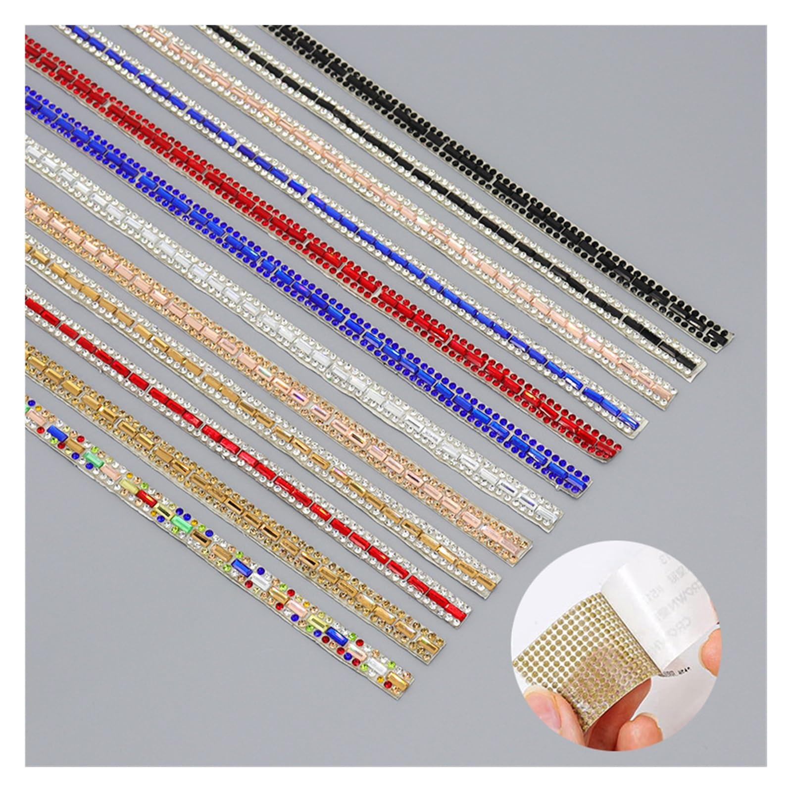 Strassband 10 Yards Strassbesatz For Hochzeiten, Farbiges Strassband