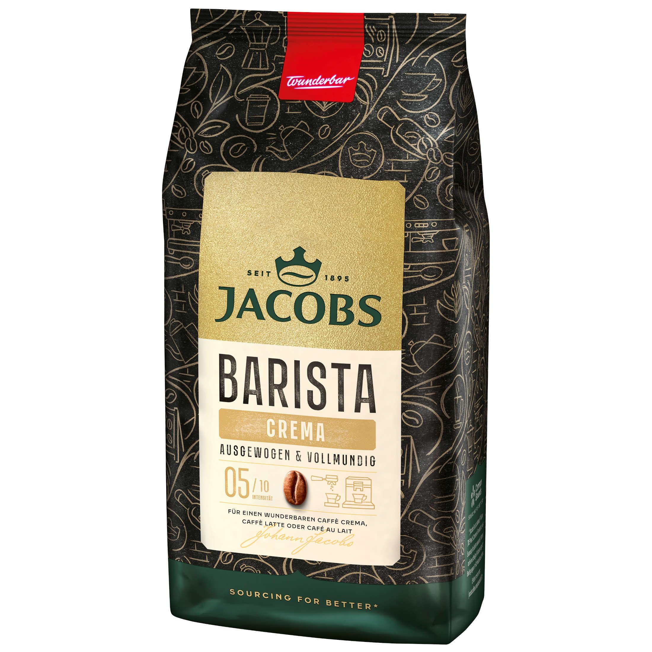 JACOBS Ziarna kawy Barista Editions Crema 4 x 1 kg cała kawa palona
