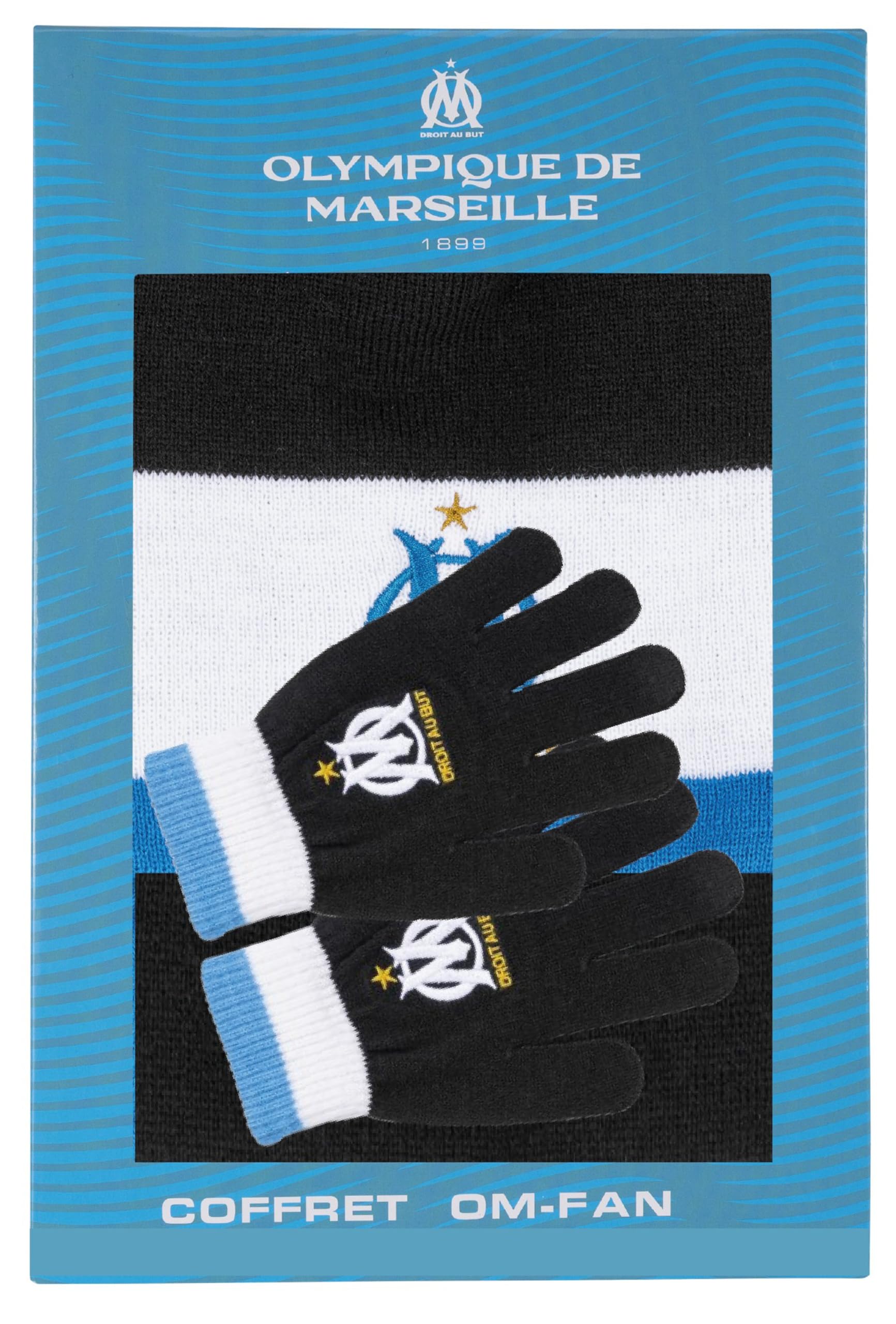OLYMPIQUE DE MARSEILLE Coffret Enfant Bonnet Gants Om - Collection Officielle