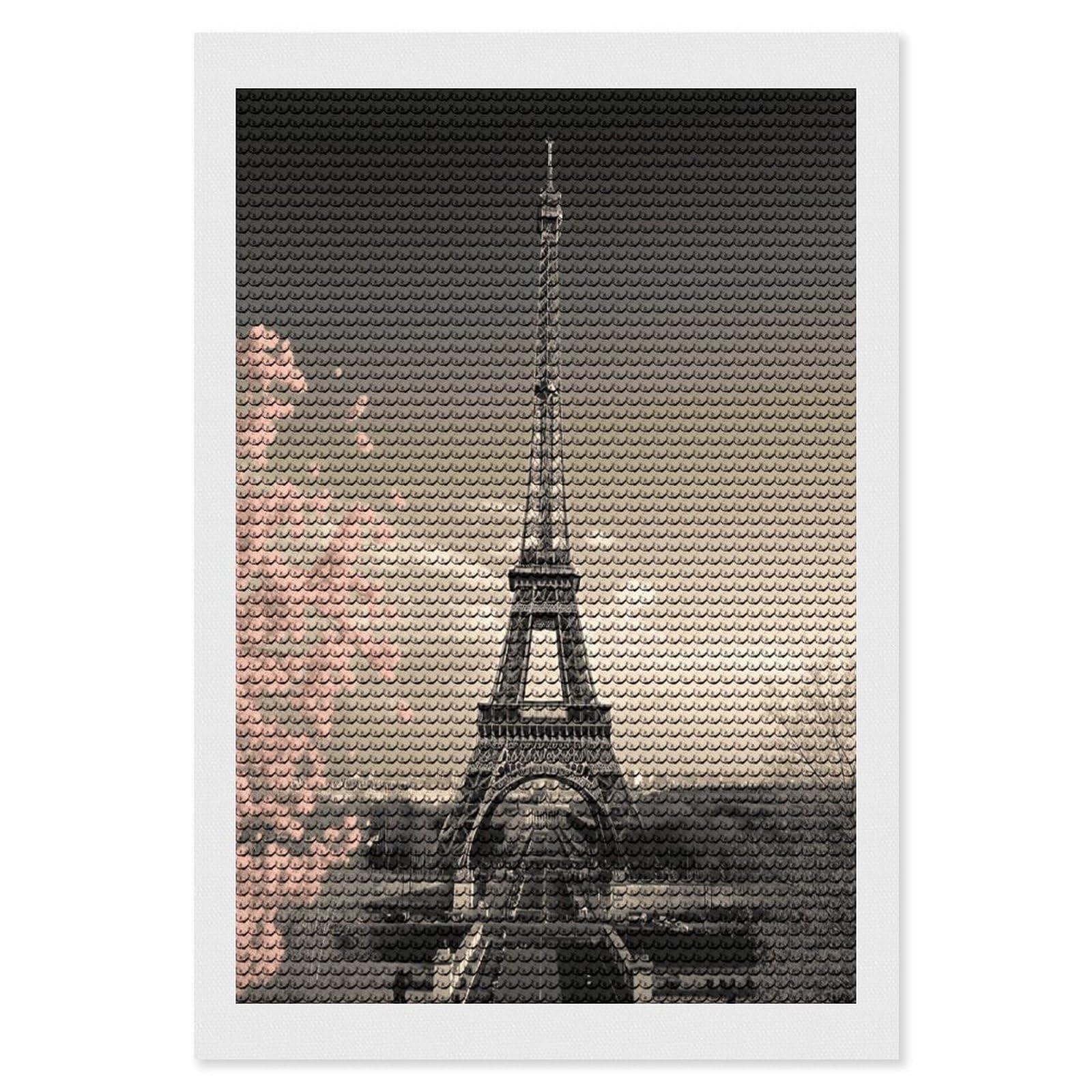 VstaDank Paris Tower Diamond Painting Kits Exquisite DIY Full Round Drill Diamond Dots Painting for Adults Beginner Diamond Photo Paint with Diamond Picture Art Wall Decor 8"x12"