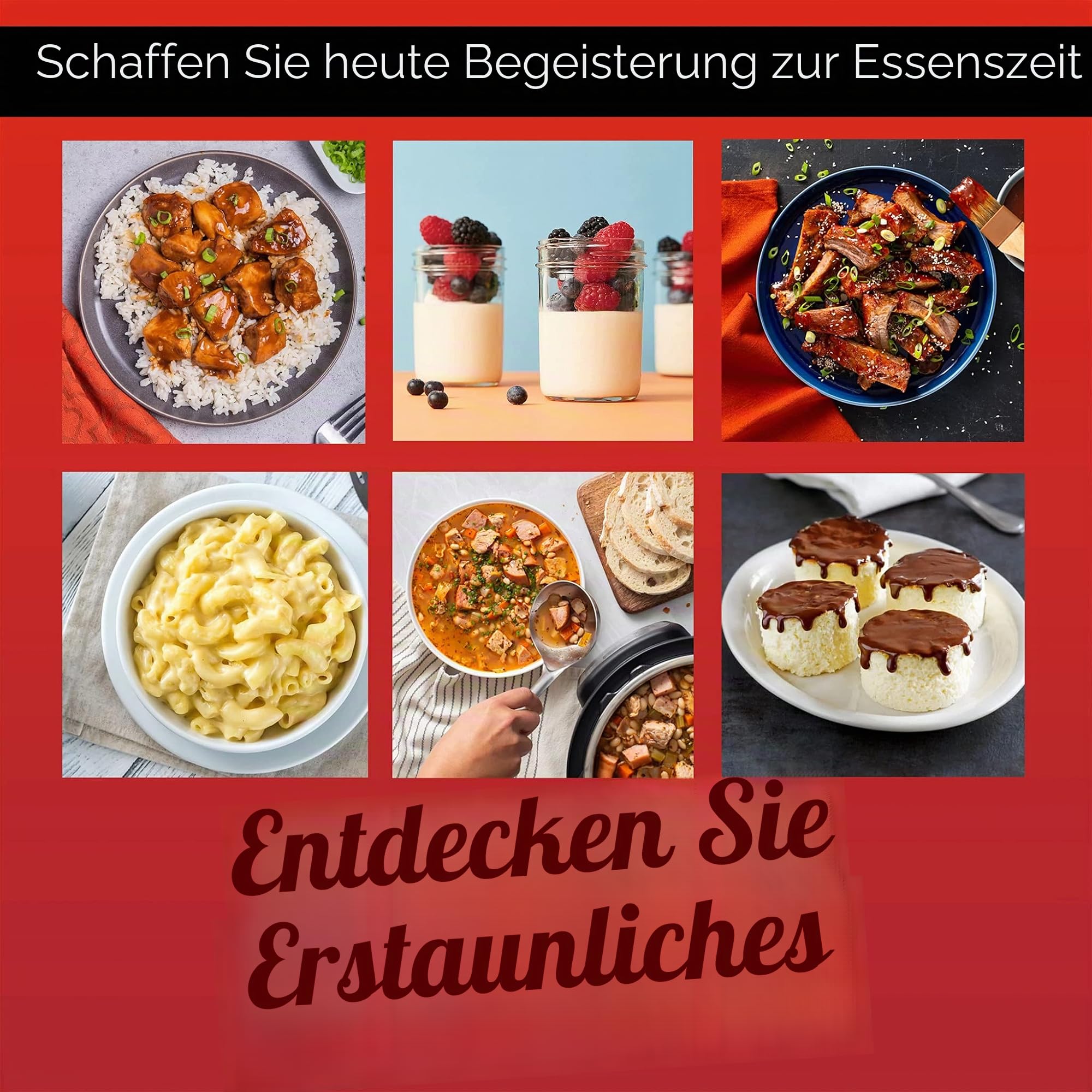 Instant Pot Elektrischer Schnellkochtopf DUO PLUS 5.7L Edelstahl 15 intelligente Programme Reiskocher Schongarer Dampfgarer