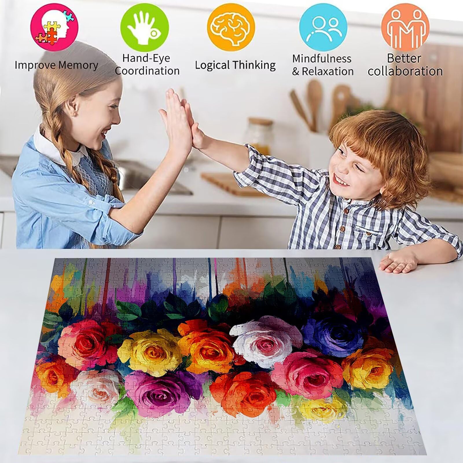Puzzle 4000 elementów różowe puzzle dla dorosłych kwiaty 141x87cm Unikalne rzemiosło klasyczne 3D drewniana układanka do rodzinnych gier aktywnych, układanka do samodzielnego wykonania nawet do