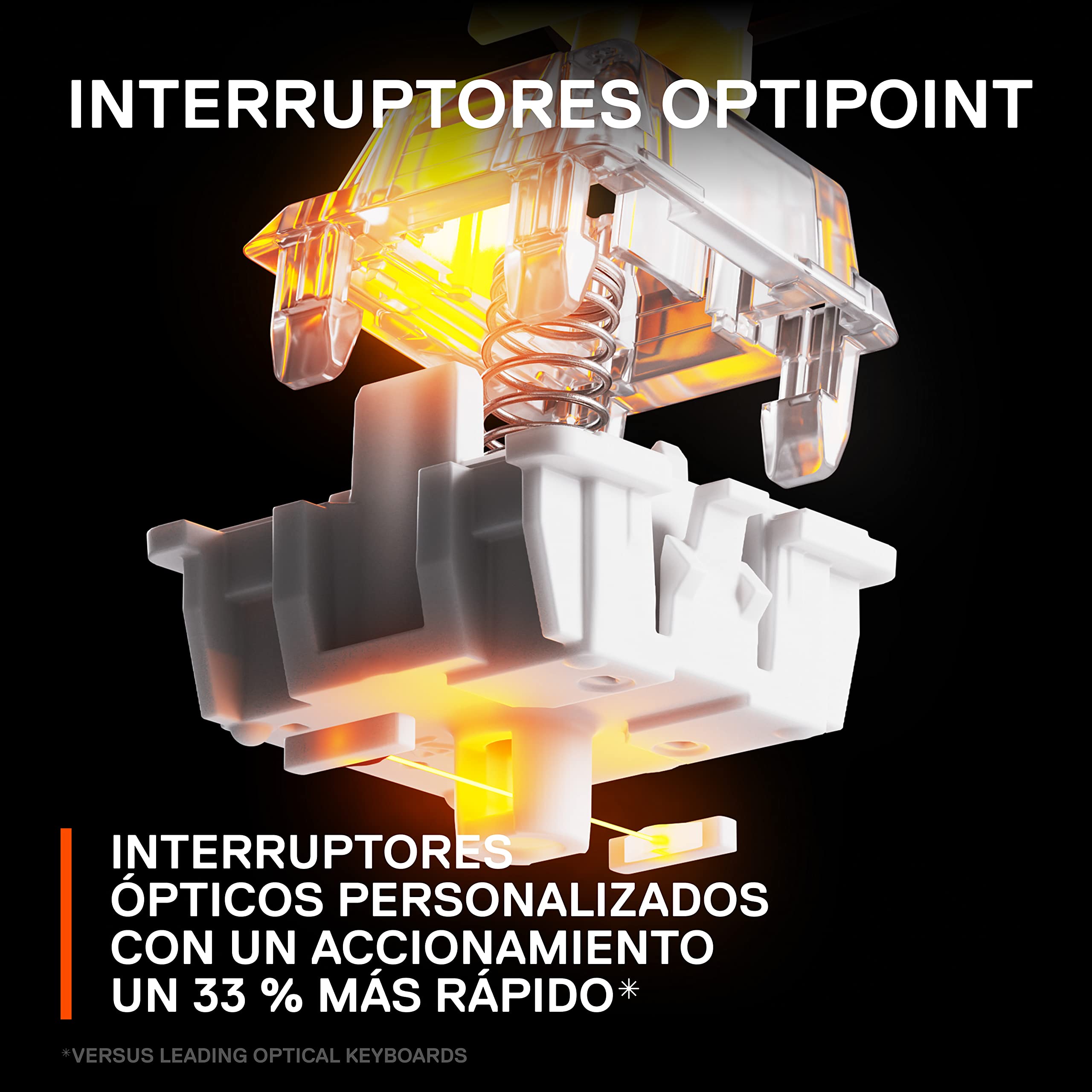 SteelSeries Apex 9 Mini - Teclado Mecánico de Gaming - Interruptores ópticos - Accionamiento de 2 puntos - Forma compacto Esports Mini 60 % - Interruptores intercambiables - Teclado nórdico (QWERTY) - 5