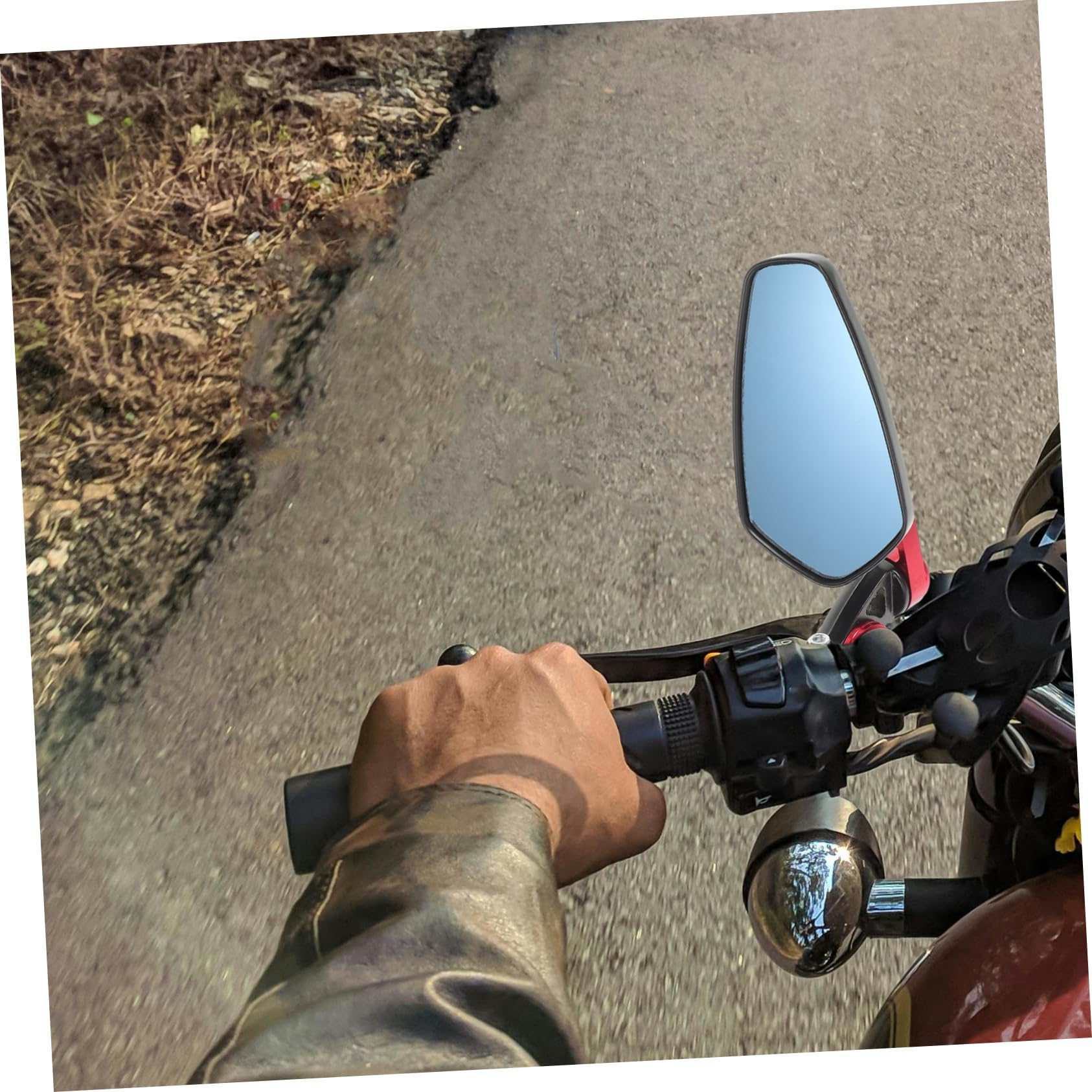 BESTYASH 1 set Specchietti Retrovisori per Scooter con Design Regolabili per Visibilità Ottimale Compatibili con Manubri Colore per Biciclette