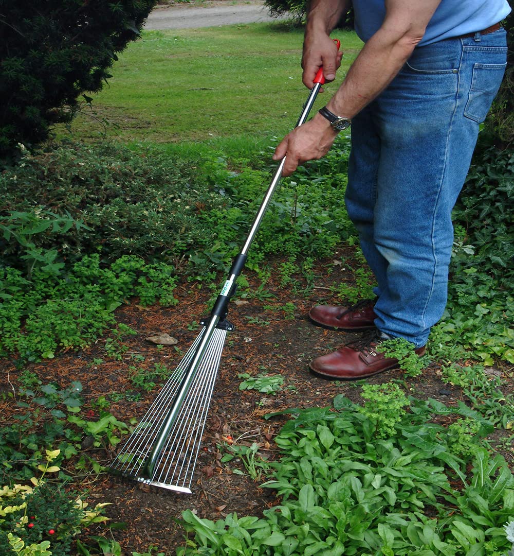 Mybow Leaf Rake For Yard Lawns Collapsible Rake Camping Retractable ...