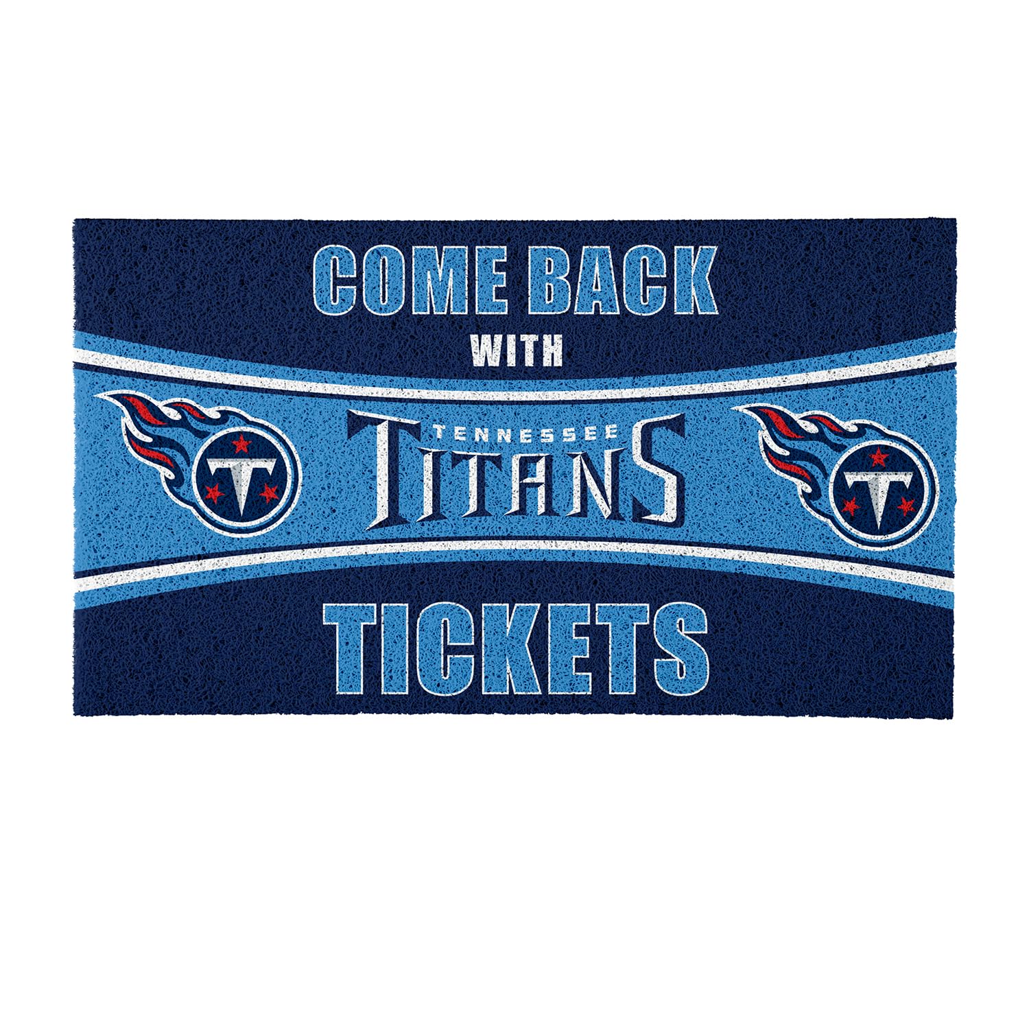 Team Sports America NFL Tennessee Titans | Indoor and Outdoor Entryway | 28 x 16 Inches | Non Slip Back | Welcome Floor Mats | Muddy Dog Paws | Front Door Entrance Home Décor