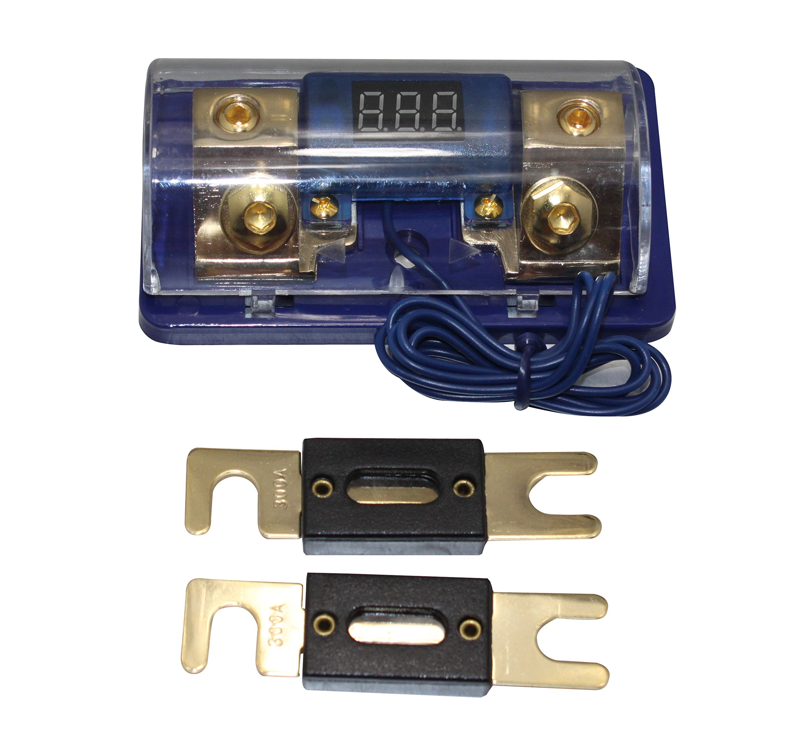 80A ANL Digital Gold Plated ANL Distribution Block 0-4 Ga in Out Fuse Holder Free ANL Fuse 12-24V Input