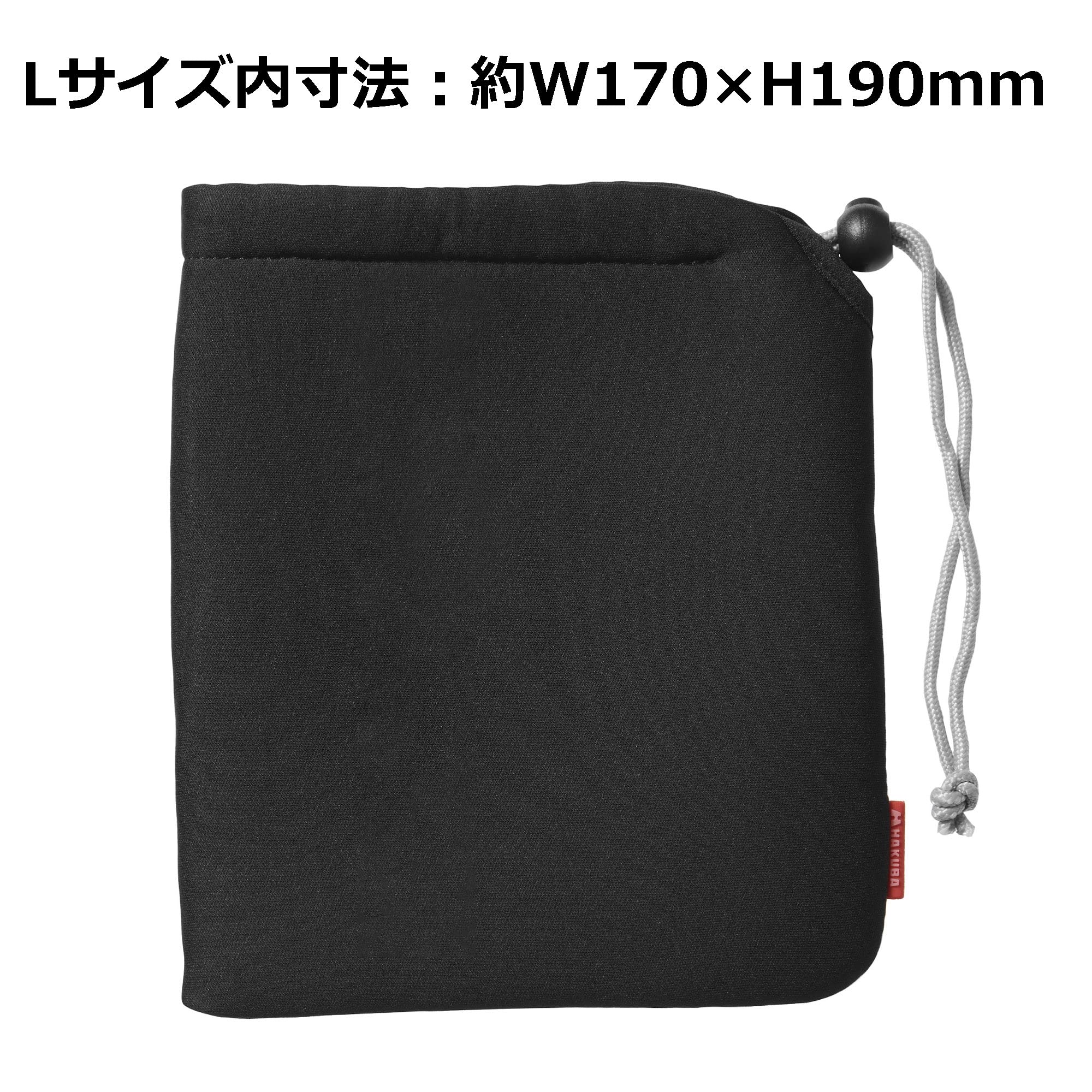 Hakuba Bag Accessories Soft Cushion Pouch L Black KCS-37L