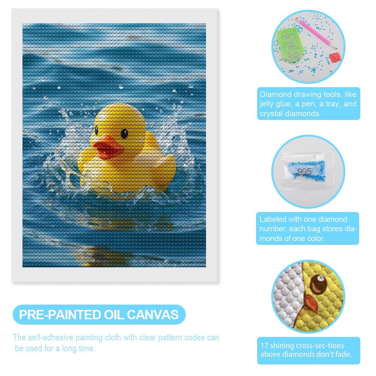 Amazon.com: TZTTZT Diamond Art Kits for Adults - Rubber Duck