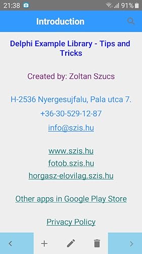 Delphi Example Library - Tips and Tricks + Forum