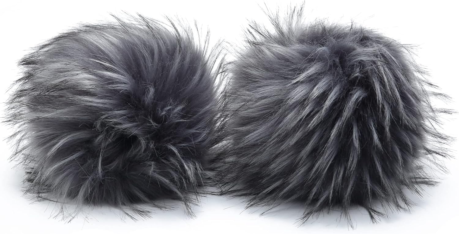 LA CARRIE Women's Leopard Print Faux Fur Wrist Cuffs,Winter Fox Furry Bands Arm Warmer - Image 4