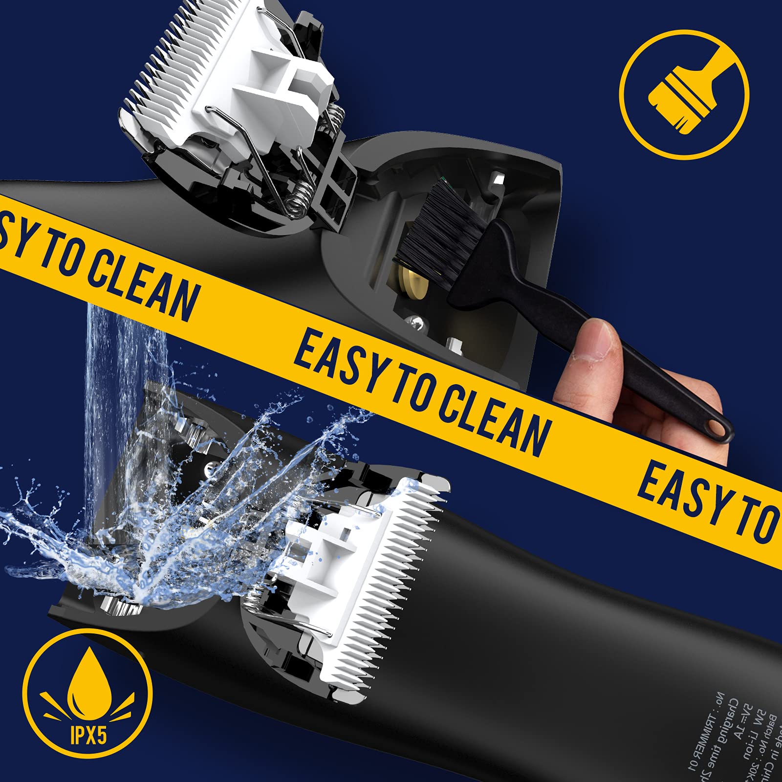 Electric Pubic Hair Trimmer for Men Ergonomic Body Groomer Razor for