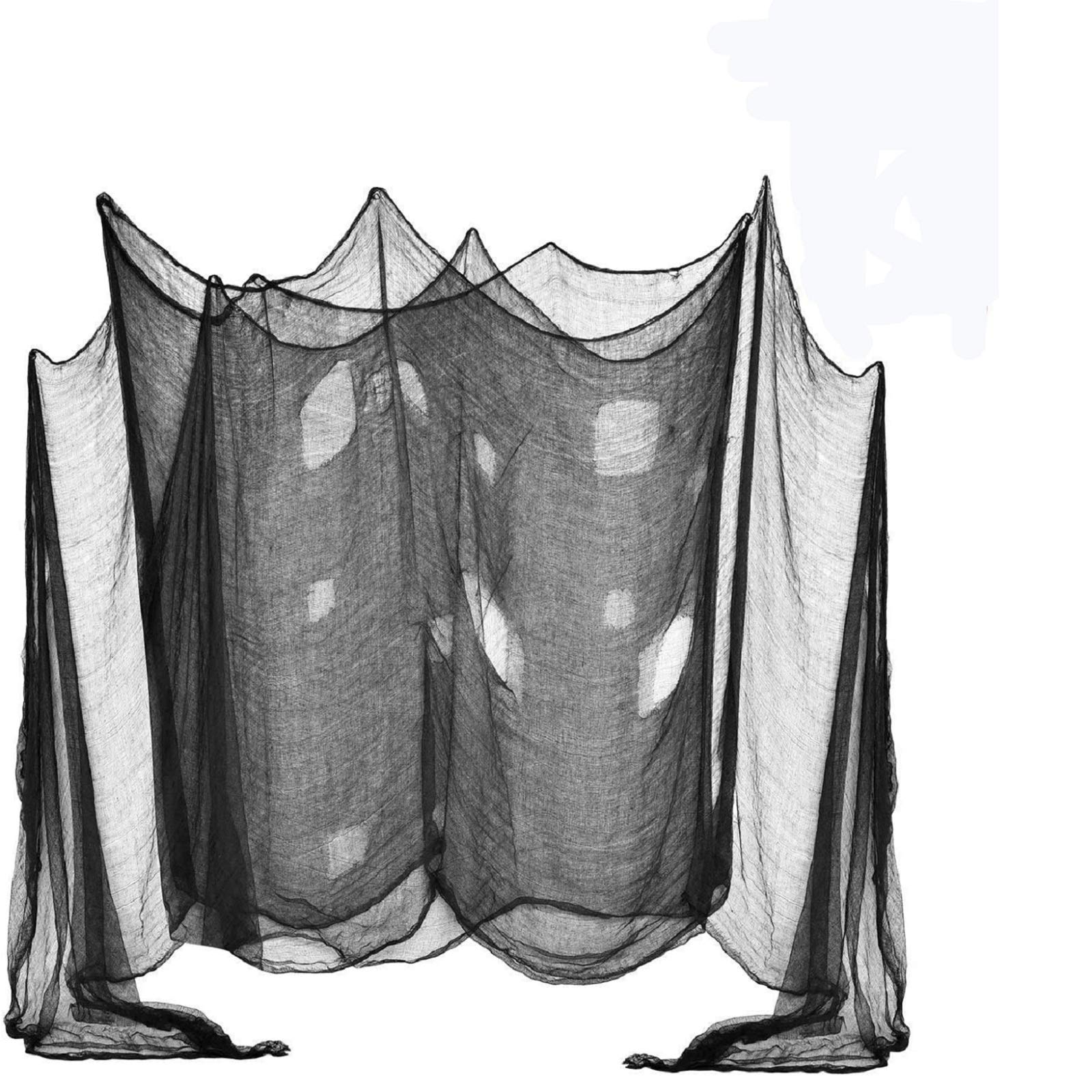 Halloween Deko-Stoff 6 × 1,2 m – Schwarz (Willingood)