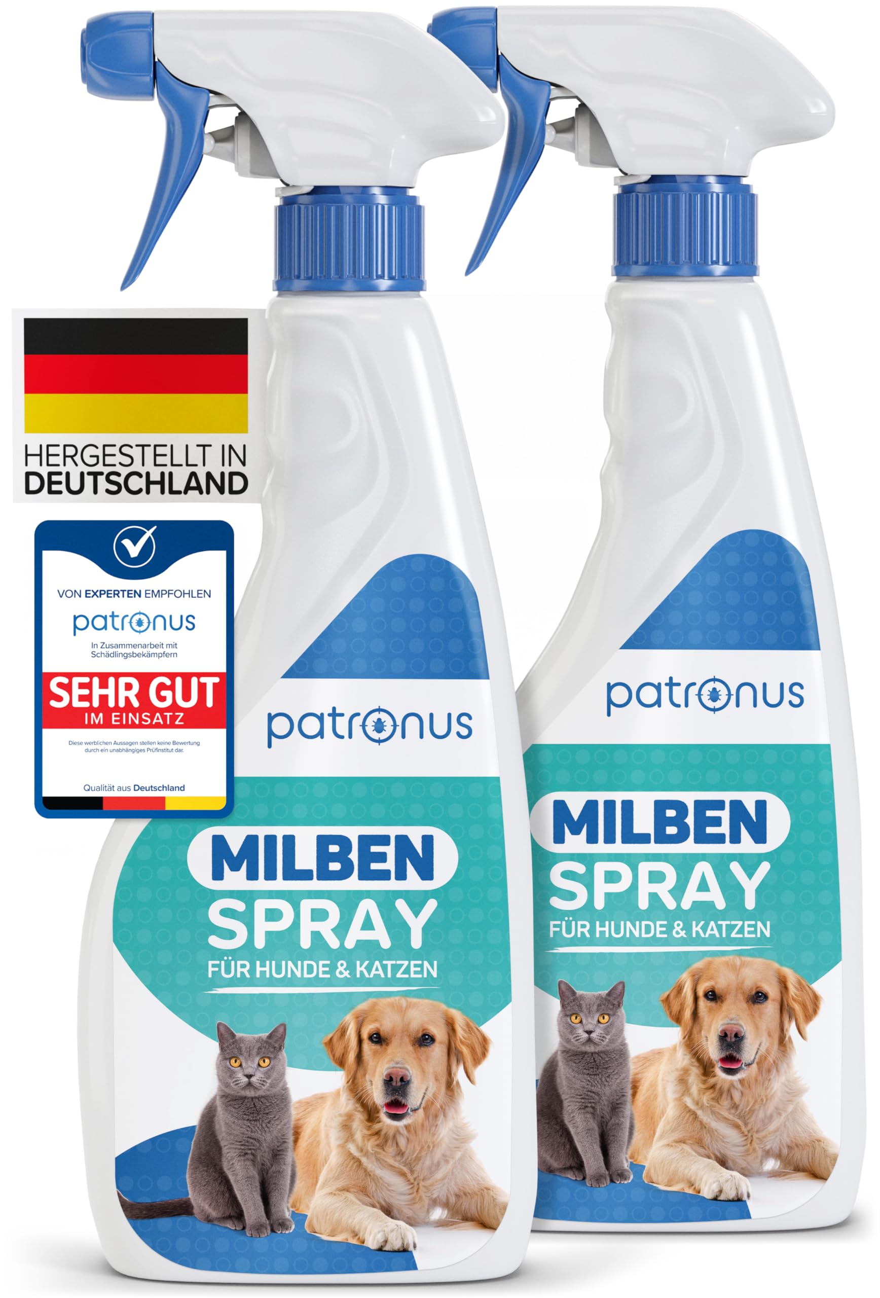 Milbenspray Hunde & Katzen, effektive Milben-Abwehr mit ätherischen Ölen - Grasmilben Spray für Hunde & Katzen, Milbenspray Hund, Milben Spray Katze - dezenter Duft, wirksam und laborgeprüft