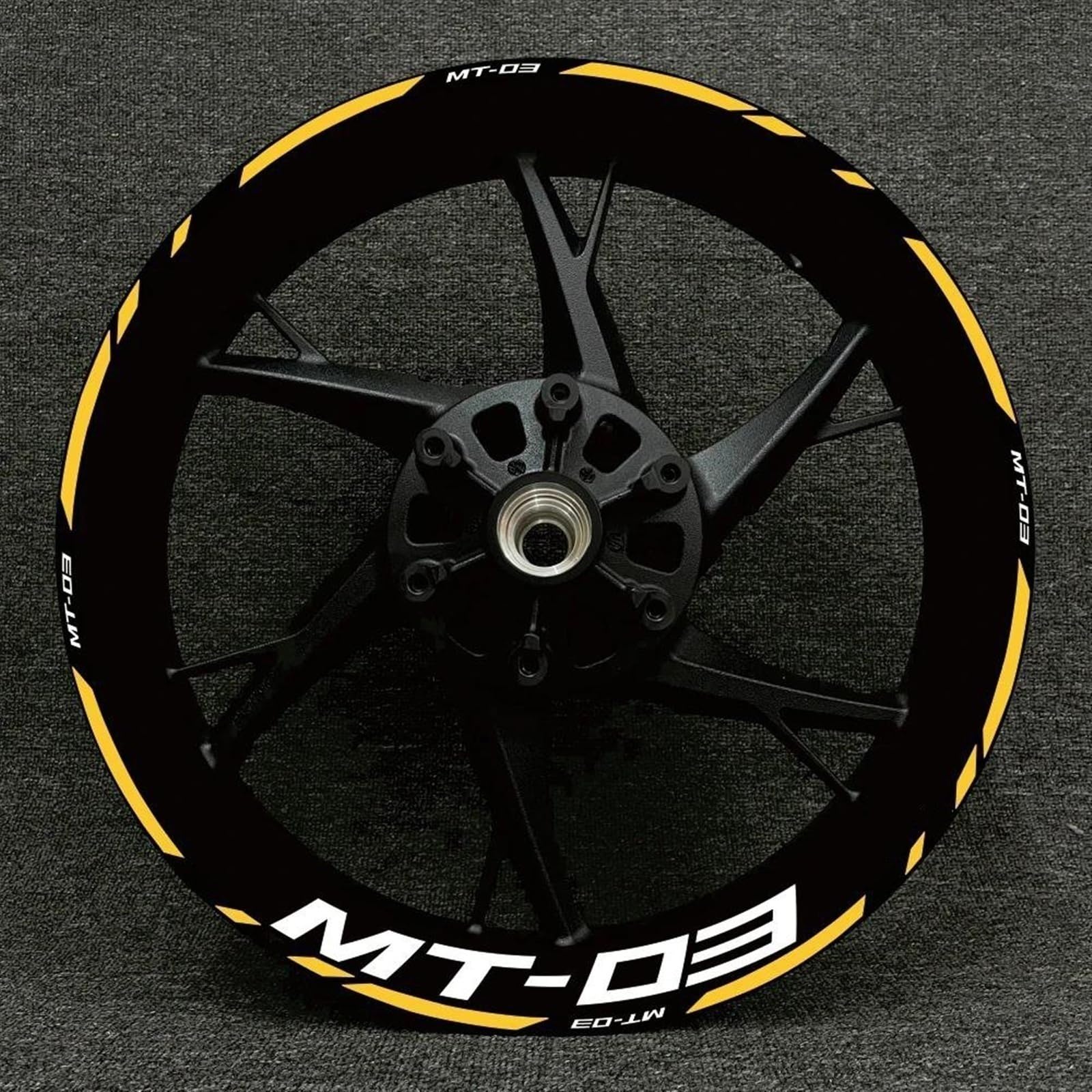 Stickers Motorcycle Wheel Stickers Night Reflective Decorative Rim for Yamaha MT-03 MT 03 Mt03(Style 8)