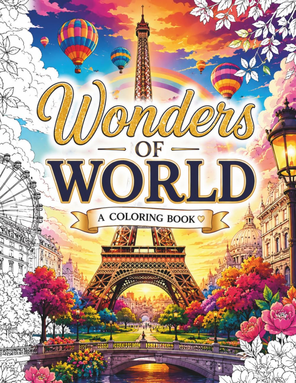 Wonders of World: A coloring book