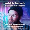 Invisible Bluetooth Earbuds Smallest Single Tiny Hidden Headphones for Work Sleep Ear Buds Mini Spy Microphone Wireless Hidden Secret Micro Wireless Earbuds for Small Ears Discreet Earpiece - Black