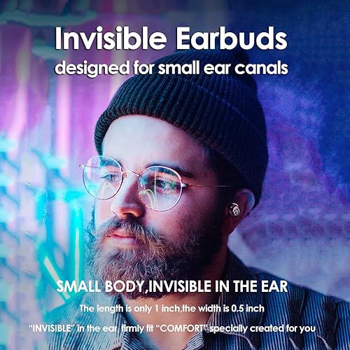 Miniatura 3 de Auriculares Bluetooth invisibles más pequeños para el trabajo, dormir, mini micrófono espía inalámbrico oculto, micro auriculares inalámbricos para