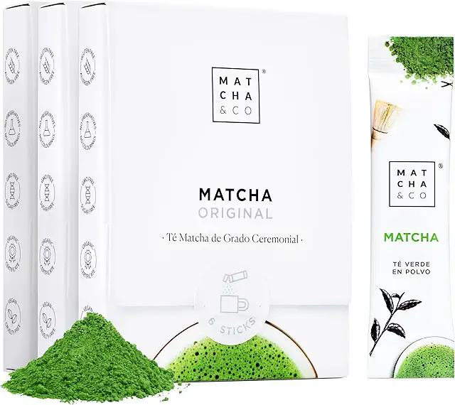 Matcha Original Sticks to Go - Té Verde Ceremonial Orgánico de Japón, 18 g
