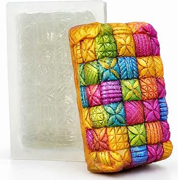 Quilt Silicone Mold for SOAP Making and Other Crafts