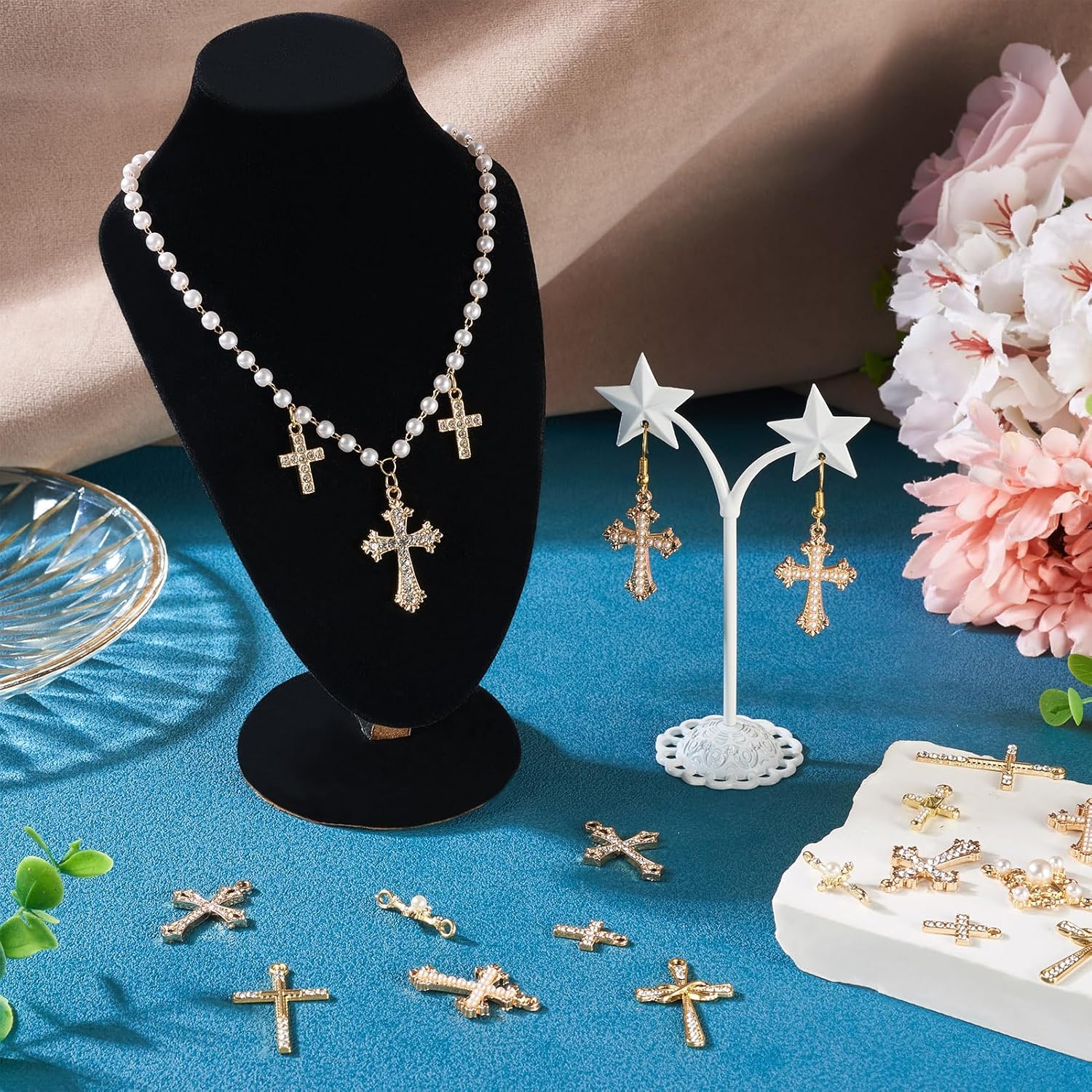 Assorted Cross Charms for Men Women Jewelry Making Religion Crucifix Cross Dangle Pendants for DIY Crafts Supplies - Image 3