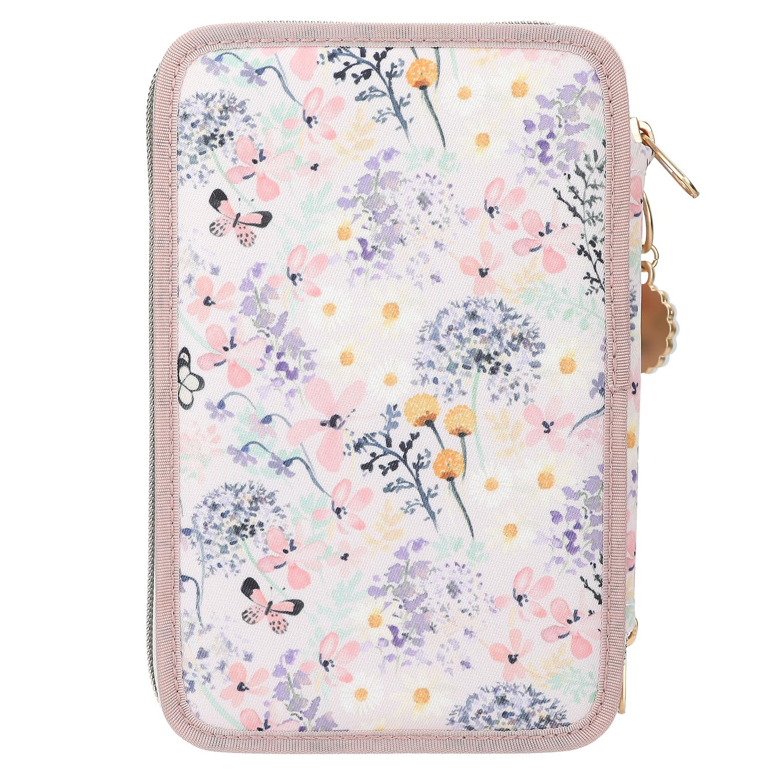Depesche TOPModel Summer Feeling 3-Fach Federtasche Rosa mit Buntstiften Lineal Schere