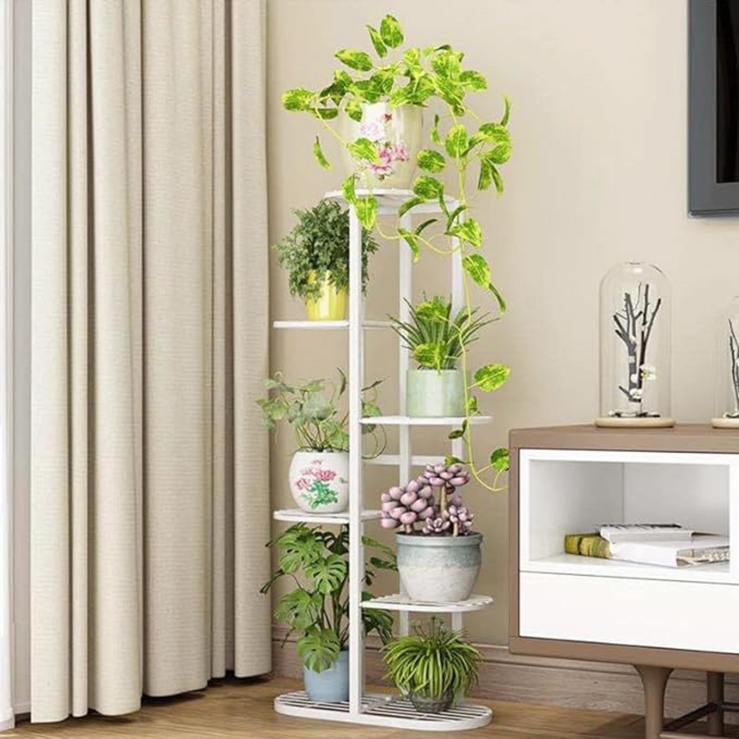 METAL STORE Plant Stand Metal 6 Tier 7 Potted Multiple Flower Pot Holder Shelf Indoor Outdoor Planter Display Shelving Unit for Patio Garden Corner (WHITE) (B0CNBDFQ2T) Amazon Price History, Amazon Price Tracker