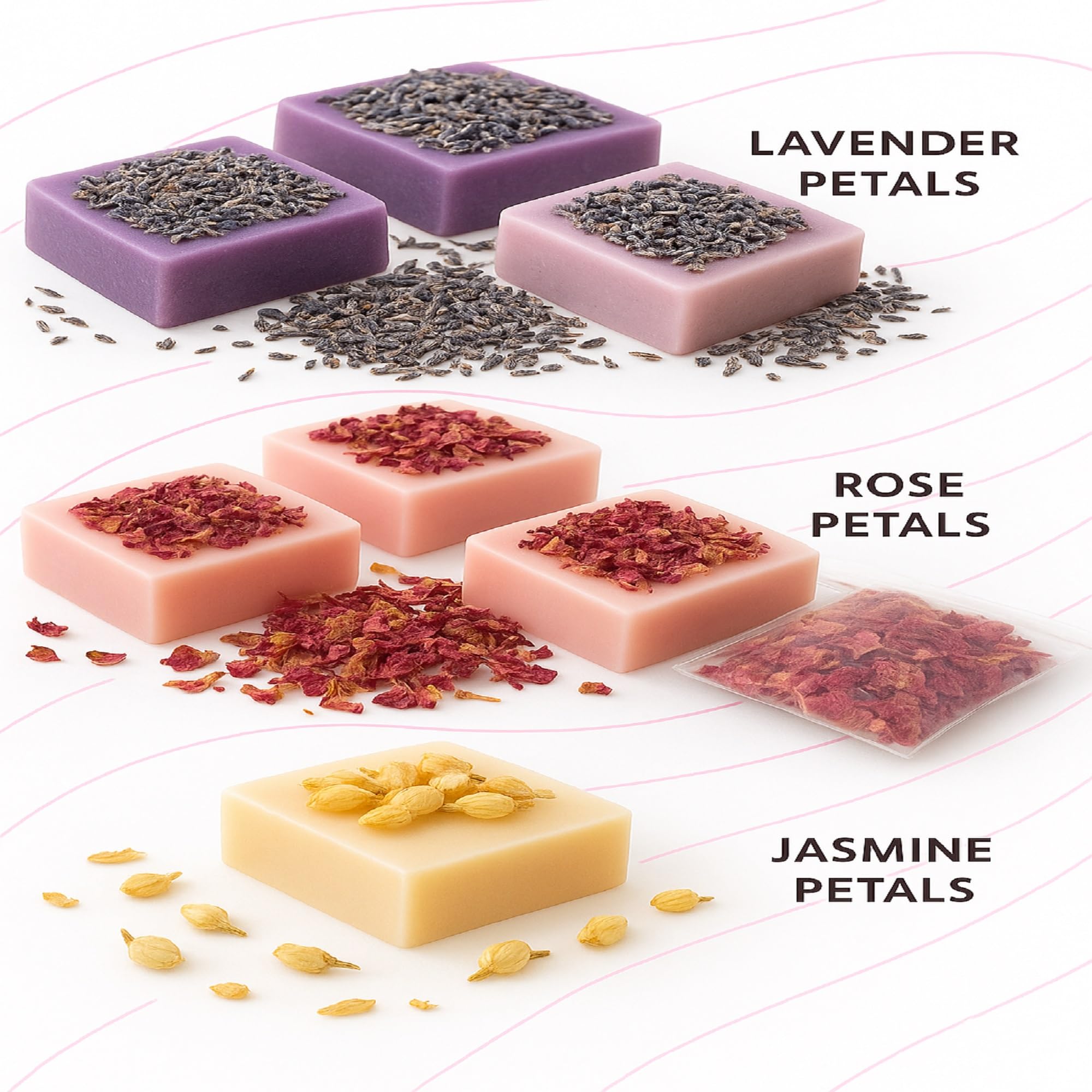 Kit de fabricación de jabón para regalo, 53 piezas de suministros de jabón para derretir y verter con bases de manteca de karité y glicerina, moldes, aceites esenciales, flores secas, juego de regalo