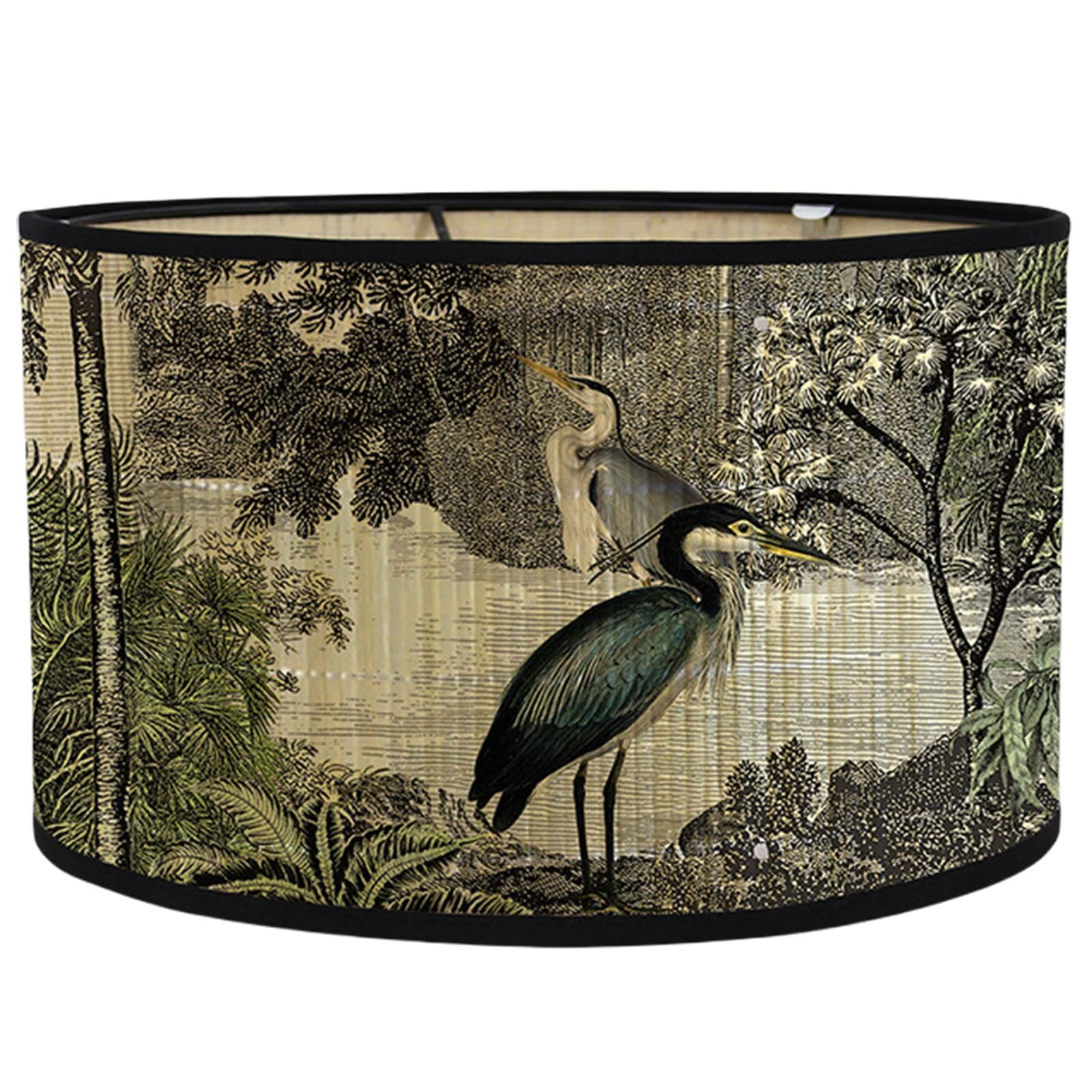 Vintage Drum Lampshade Chandelier Light Shades Printed Lamp Shades Hanging Light Covers for Floor Lamps & Pendant for Table Lamp Pendant