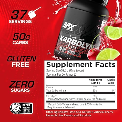 Miniatura 234 de EFX Sports Karbolyn Fuel | Polvo de carbohidratos de rápida absorción | Carga de carbohidratos, energía sostenida, recuperación rápida, sin