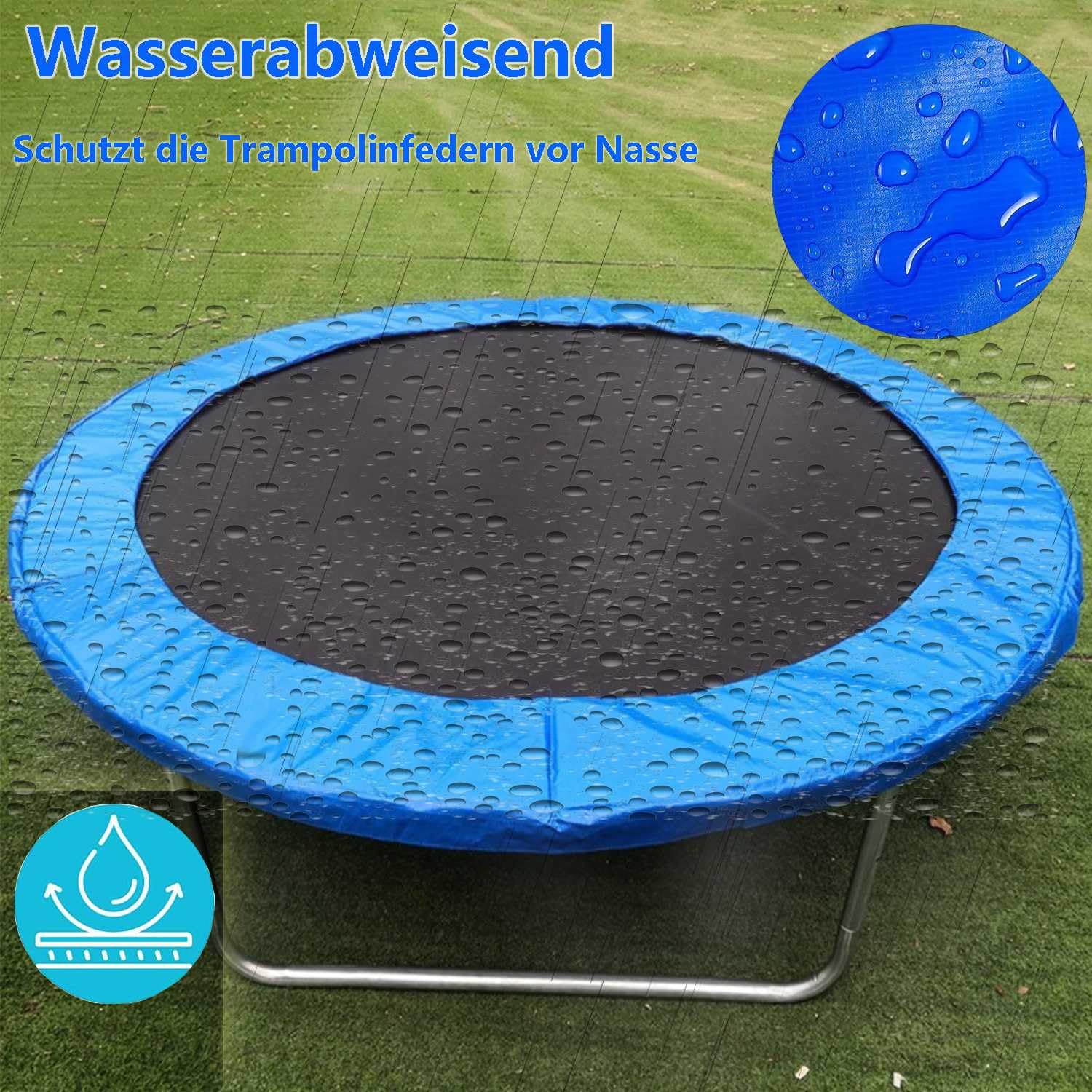 Telo protettivo universale per trampolino, 183 – 487 cm, resistente agli strappi, resistente ai raggi UV, resistente alle intemperie, garantisce sicurezza e longevità dei bambini, ideale per esterni