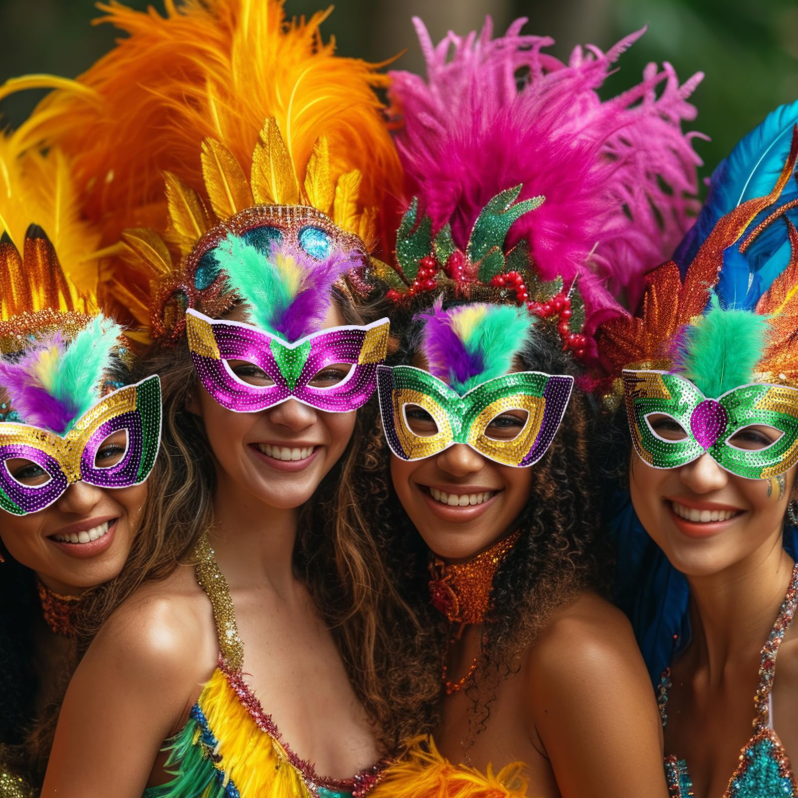 18 Piezas Máscaras de Carnaval con Plumas Máscara Veneciana para Parejas Accesorios para Disfraz de Fiesta de Mardi Fras Baile de Máscaras Máscara de Mascarada para Hombres Adultos y Mujeres
