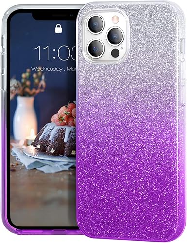 Miniatura 9 de MATEPROX - Funda compatible con iPhone 12 Pro y iPhone 12, carcasas con brillantinay para niñas y mujeres.