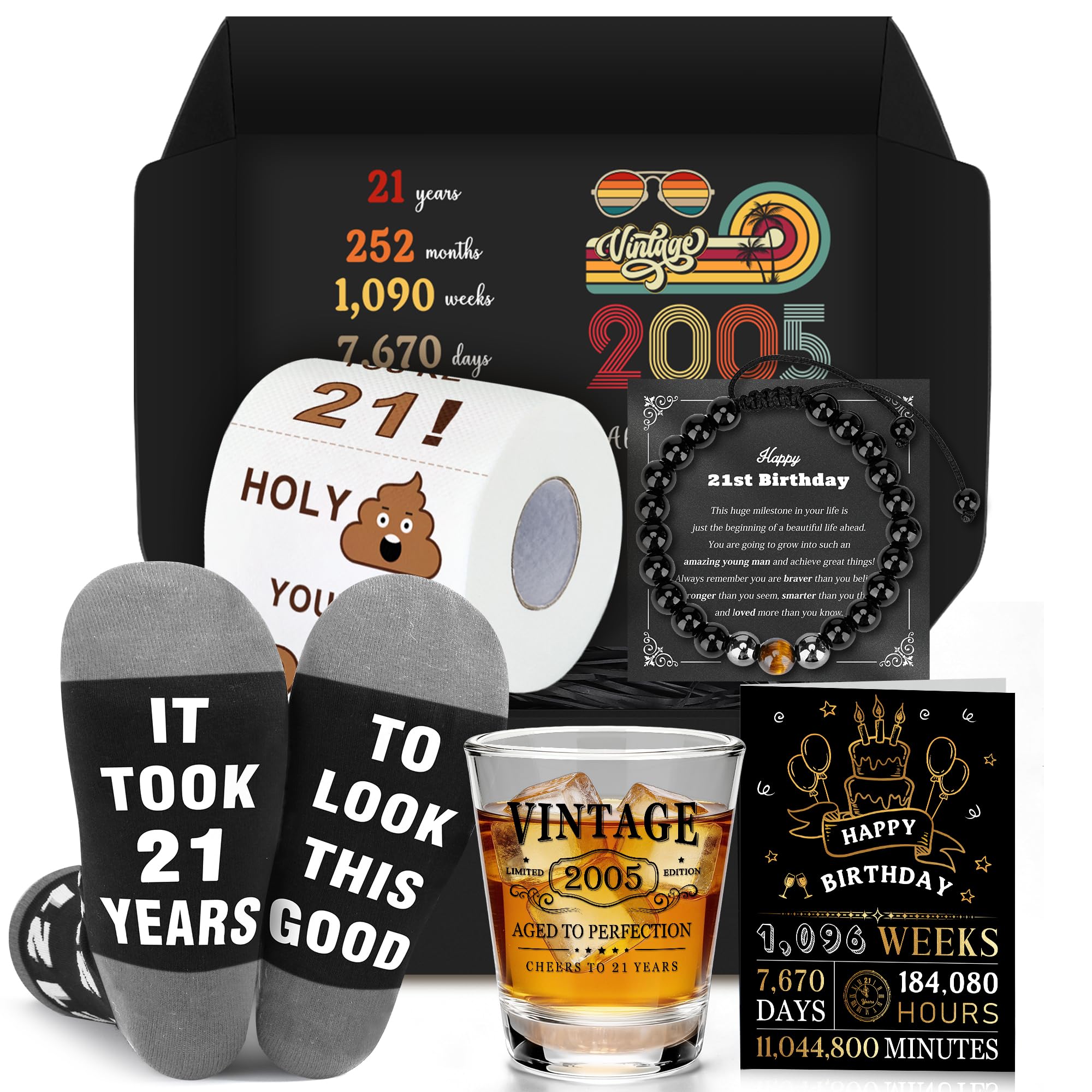 21st Birthday Gifts for Him Funny Gift Ideas for 21 Year Old Male Cool 21 Years Old Birthday Gifts for Him Happy 21st Bday Decorations Accessories for Guys Men Boy Son Unique 21 Year Olds Must Haves