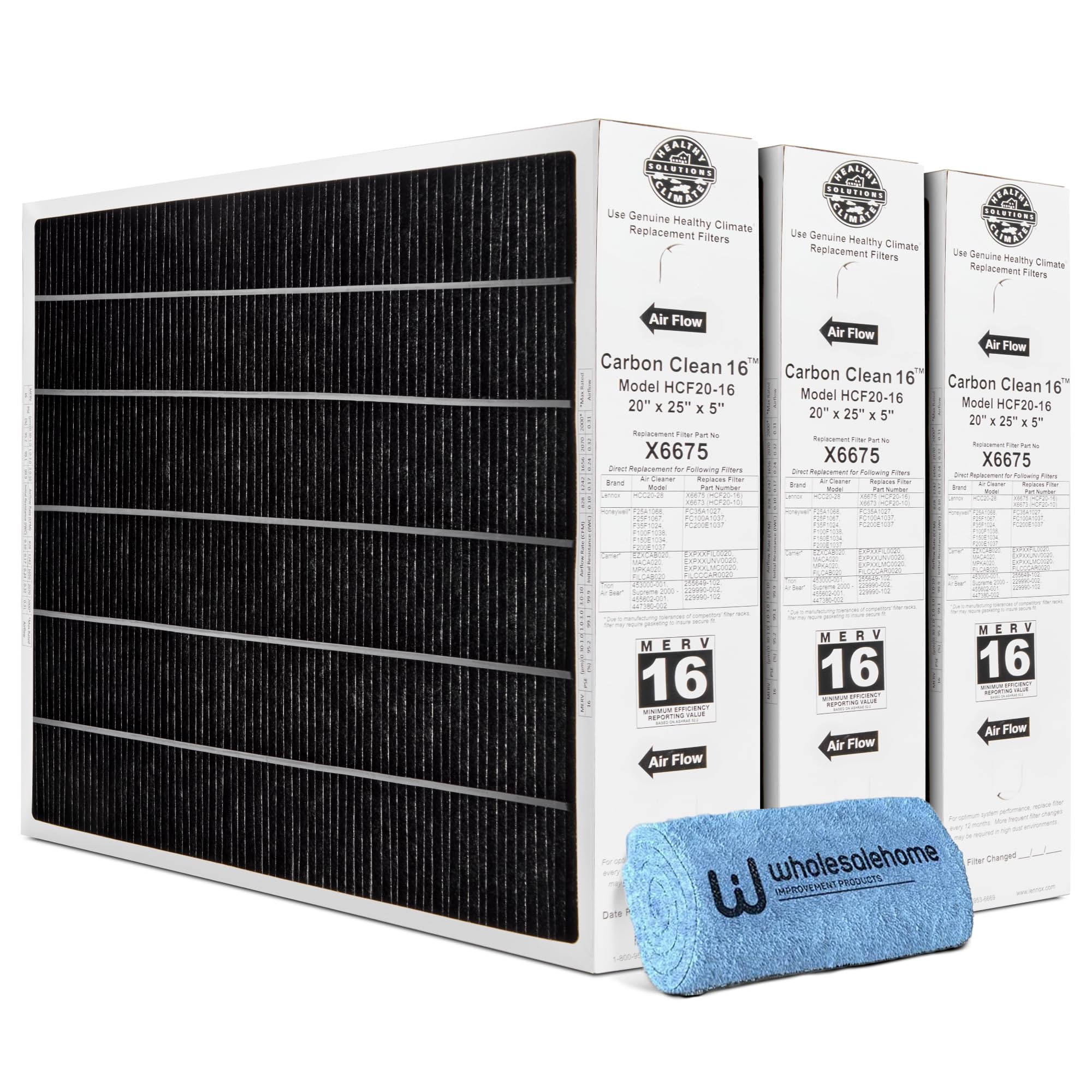 Lennox Healthy Climate Lennox X6675 20x25x5 Air Filter, Healthy