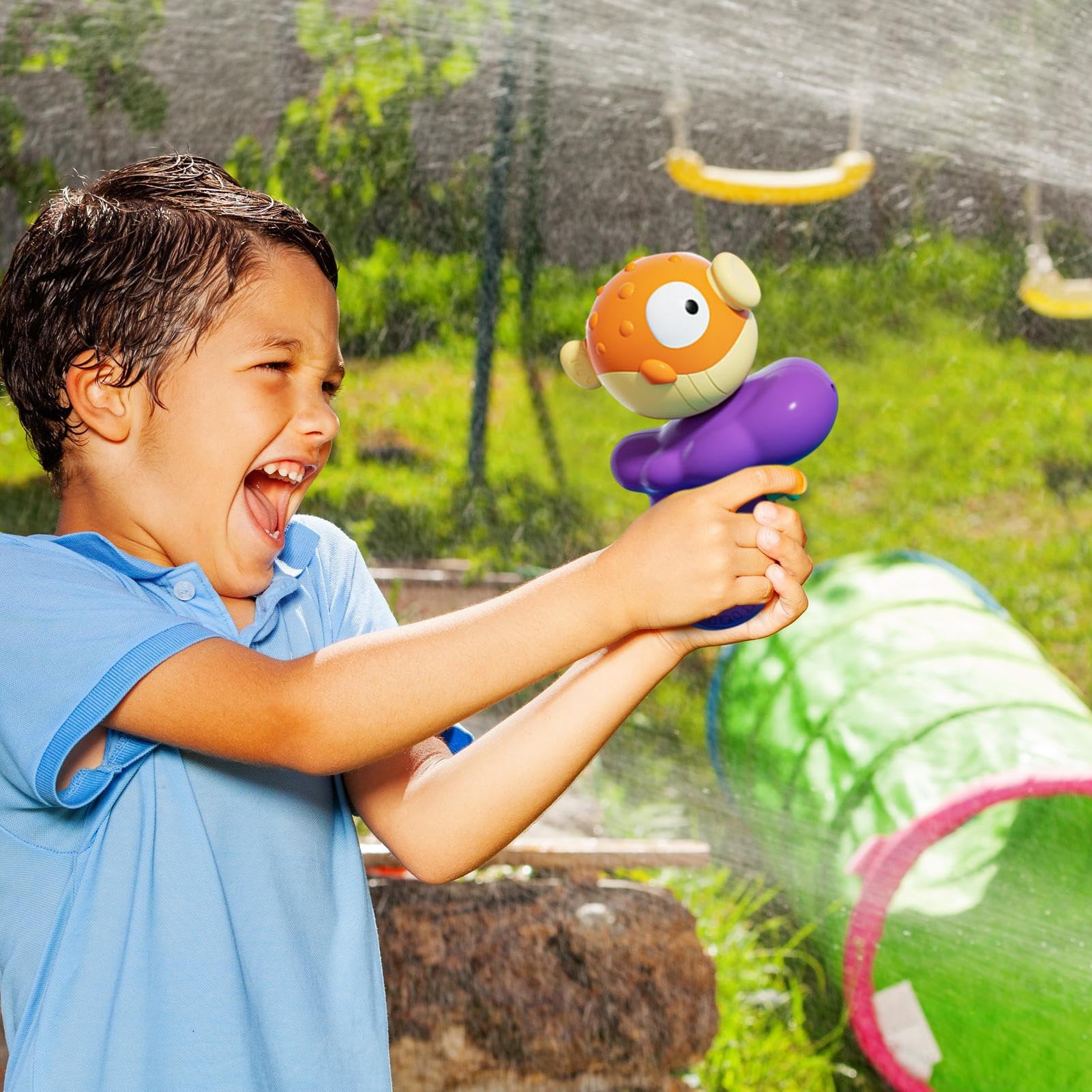 Arroseur Jardin Enfant 360° - Jeu D'Eau Extérieur Automatique - Pression Jusqu'à 10m - Cadeau Été