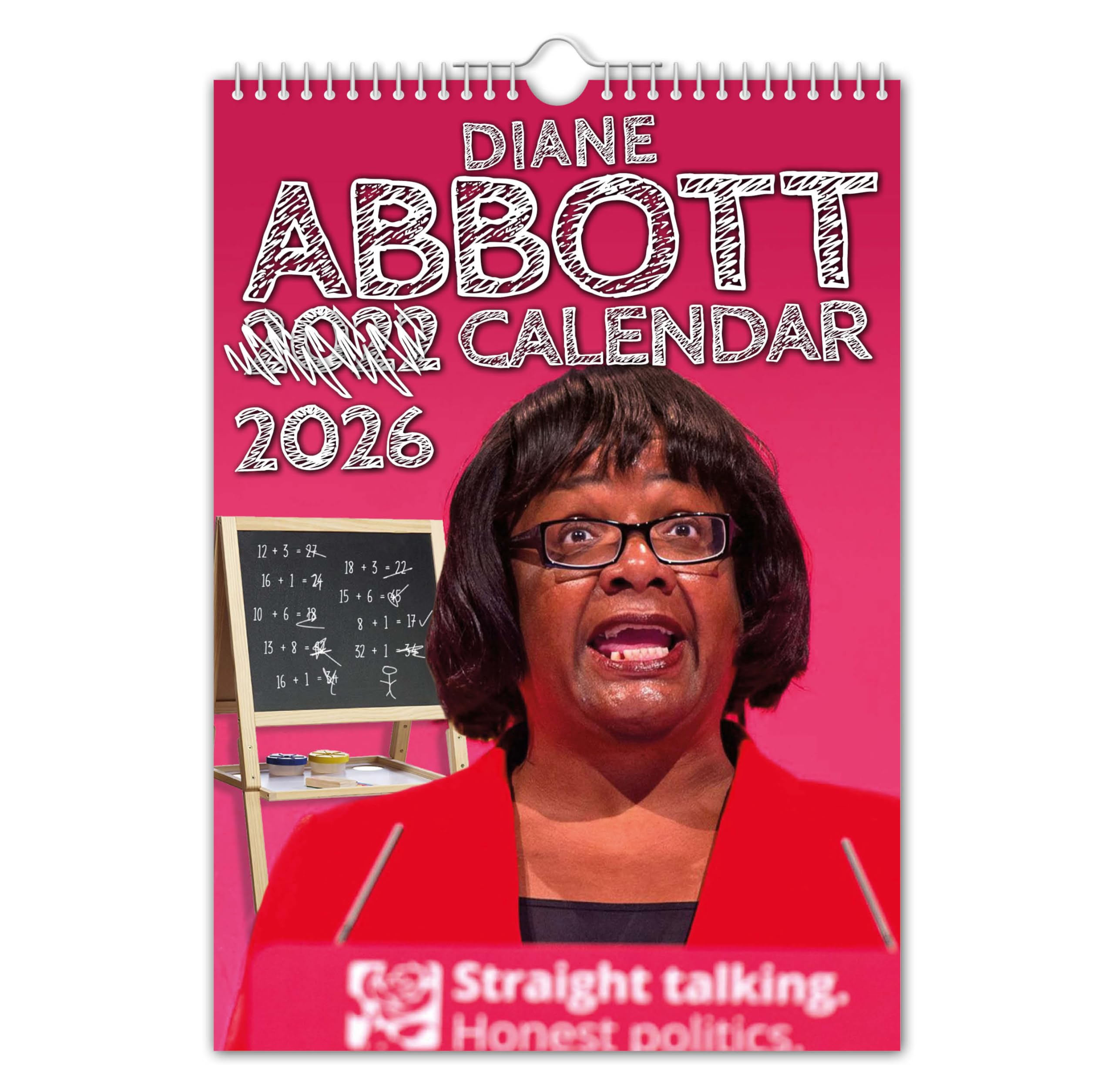 The Calendar King // Diane Abbott - 2026 Wall Calendar (Full Colour, A4 Size) funny/quirky/politics calendar
