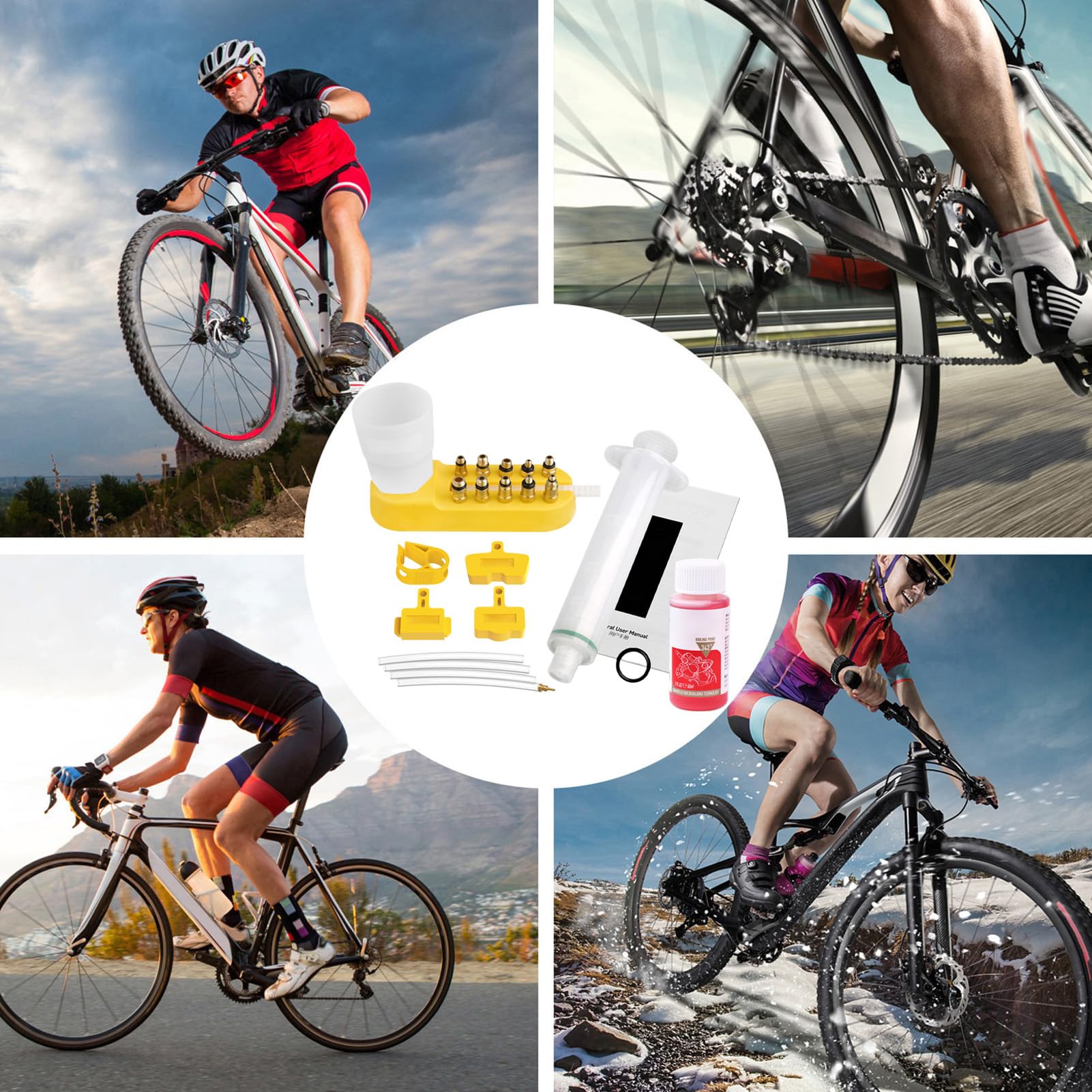 Cylinder Bleeder Kit | Hydraulic Brake Bleed Kit | Mountain Brake Bleed Kit | Manual Cylinder Bleeder for Home, Repair Shop, Factory