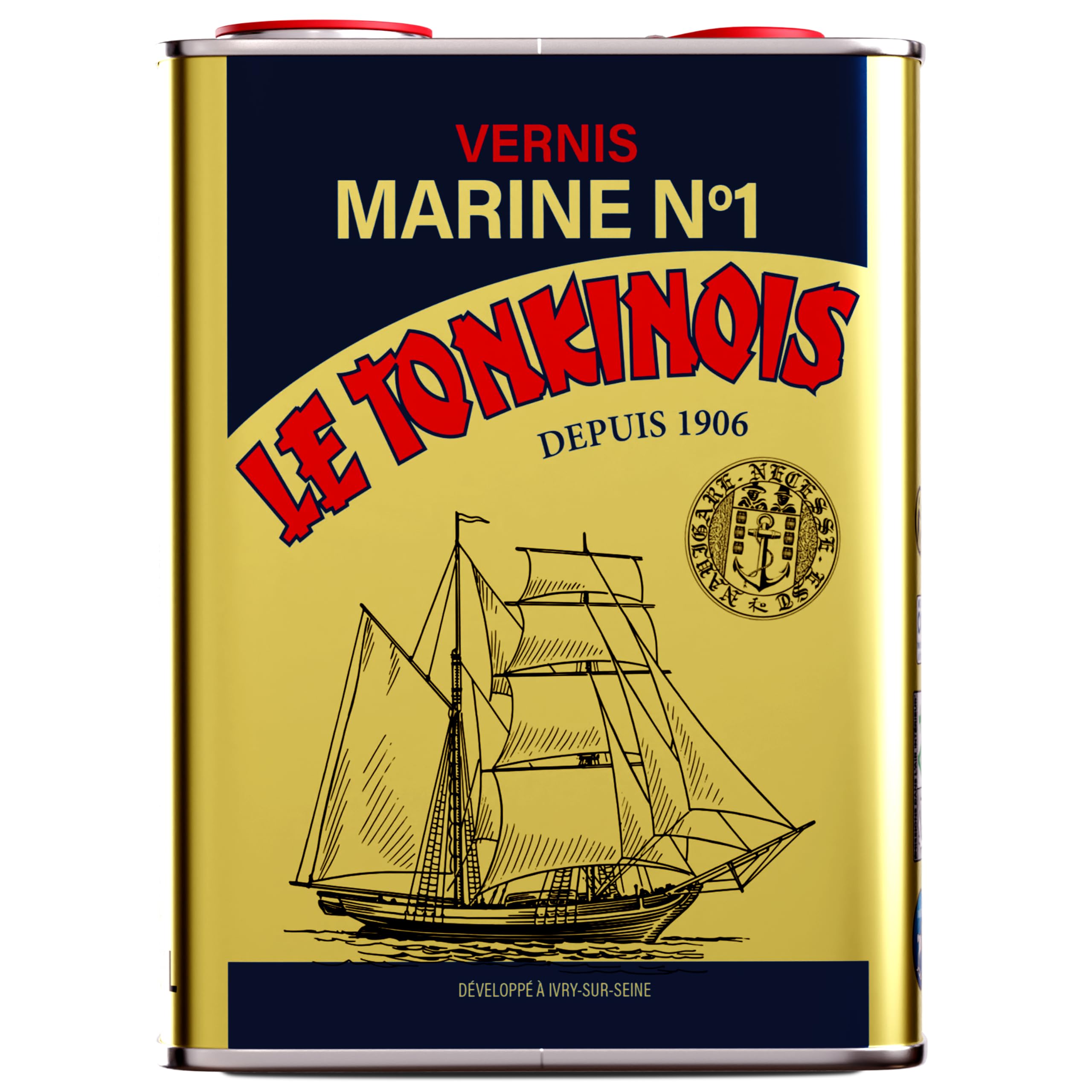 Le Tonkinois - Esmalte Marino N.º 1, Pintura Monocomponente Resistente a la Intemperie y UV | 2,5L