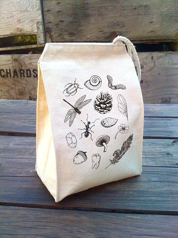 Nature Reusable Lunch bag, Recycled Cotton Canvas Bag