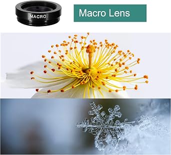 Ailun Phone Lens, 3 in 1 Clip on Fish Eye Lens+Wide Angle+Macro Lens | 180 Degree Fish Eye Lens, 0.65X Wide Angle, 10X Macro Lens, Universal HD Camera Lens kit, For Mobile Phone & Smartphone
