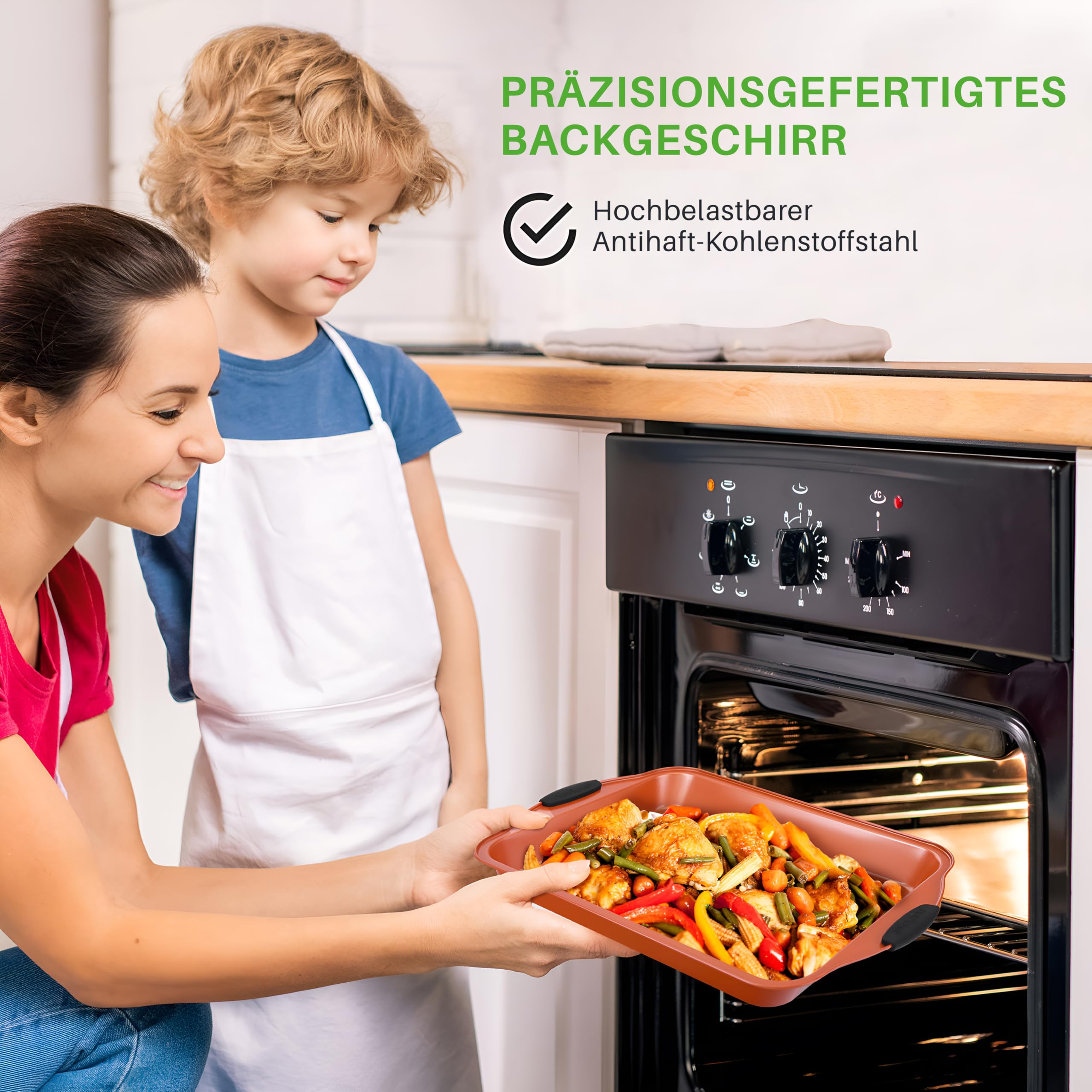 Nutrichef Gugelhupfform Ø 23 cm – Aluminium Kuchenform mit Antihaftbeschichtung für gleichmäßiges Backen PFOA-frei, leicht zu reinigen, edles geriffelt-Design