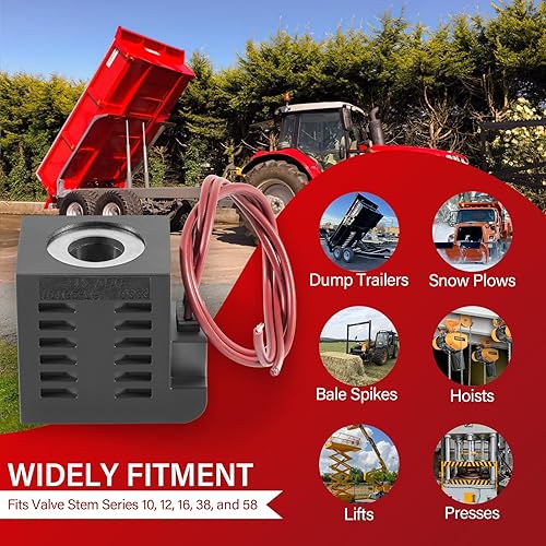 Miniatura 3 de 10162-76 volcado de elevación de la unidad de la energía hidráulica de la bobina 22W de la bobina del solenoide 12VDC