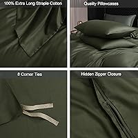 Vista 157 de MooMee Queen Duvet Cover Set, 100% Extra Long Staple Cotton 600 Thread Count Sateen Silky Soft Breathable Durable Luxury Hotel Quality Bedding Set