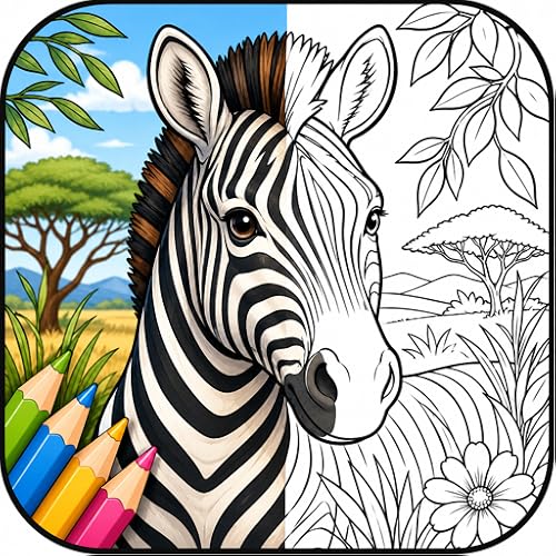 Zebras Coloring Book