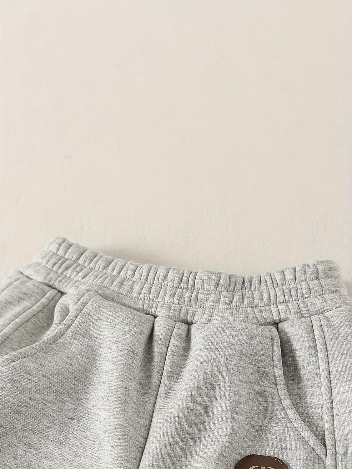 Boys Girls Sweatpants Casual Baggy Track Pants Elastic Waist Active Jogger Trousers Winter Warm Athletic Pants with Pockets (140cm) Grey - Image 7